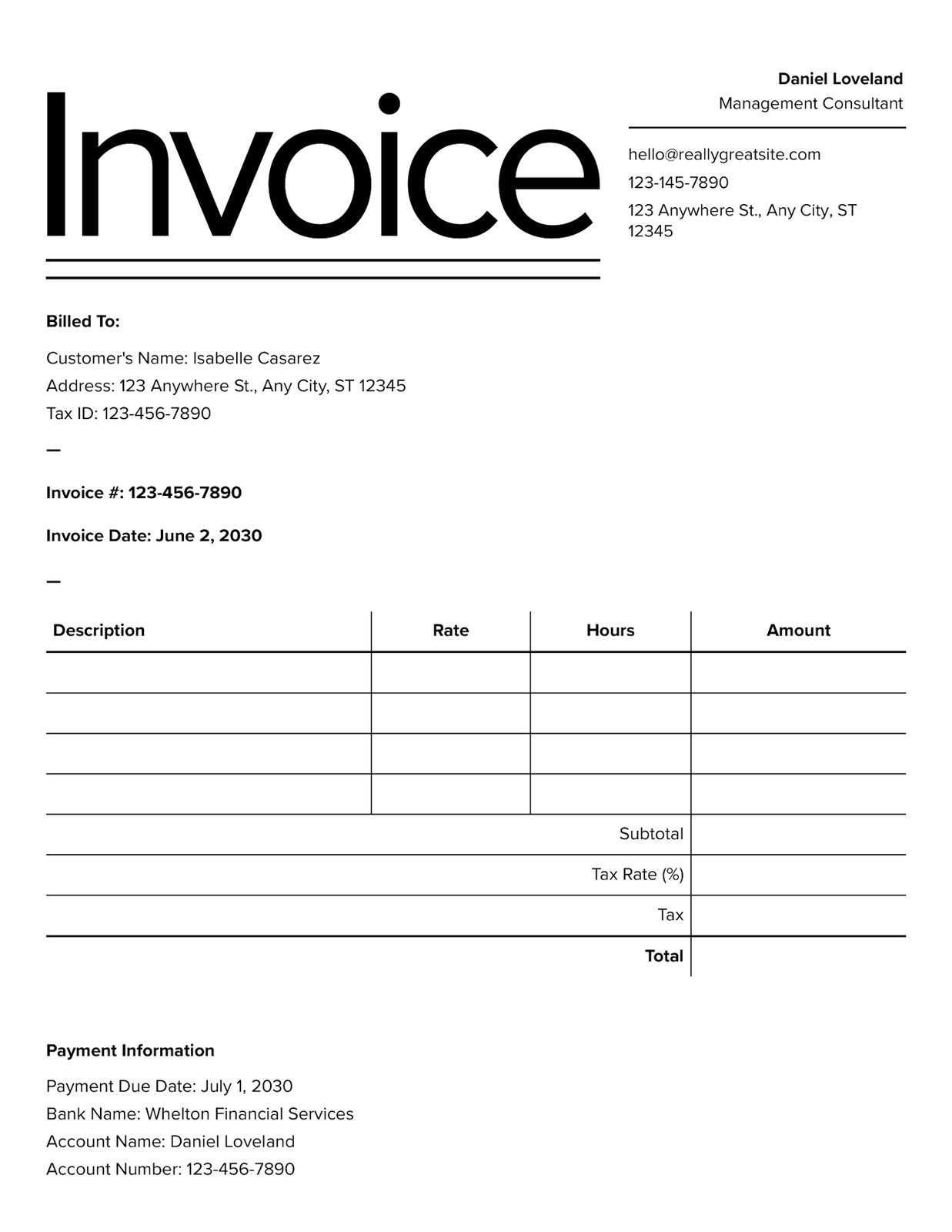 Free, Printable, Professional Invoice Templates To Customize | Canva pertaining to Free Printable Invoices