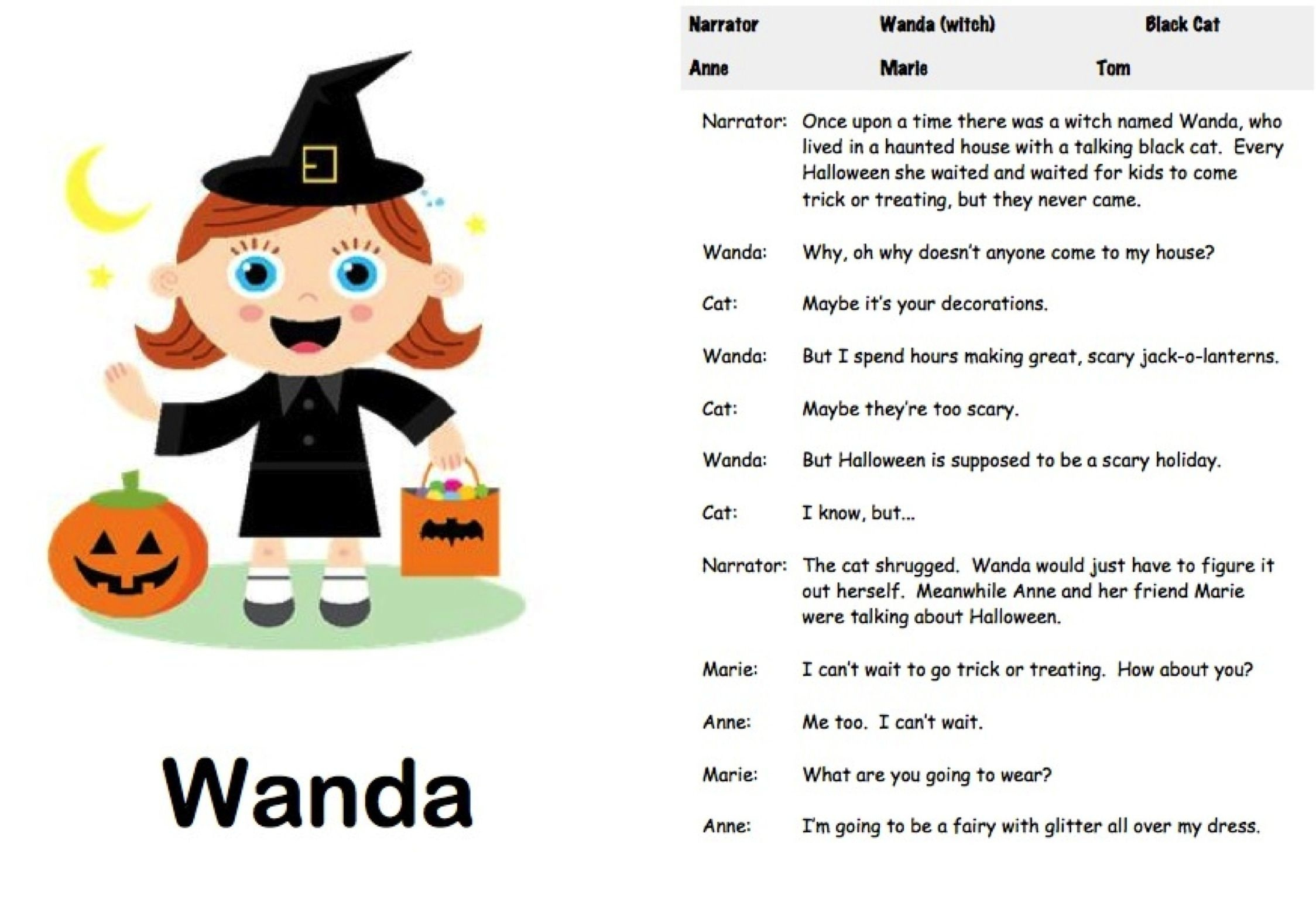 Free Printable Readers Theater Scripts regarding Free Printable Halloween Play Scripts