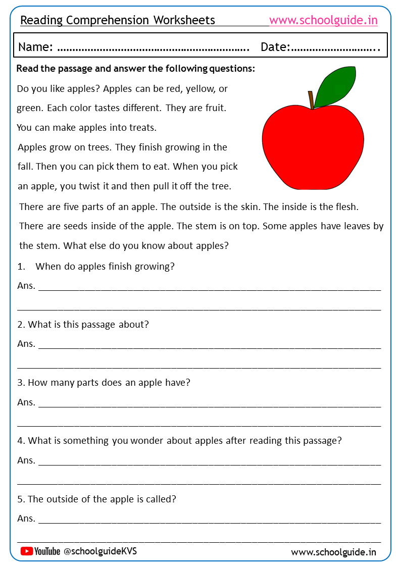 Free Printable Reading Comprehension Worksheets with Free Printable Comprehension Worksheets for Grade 5