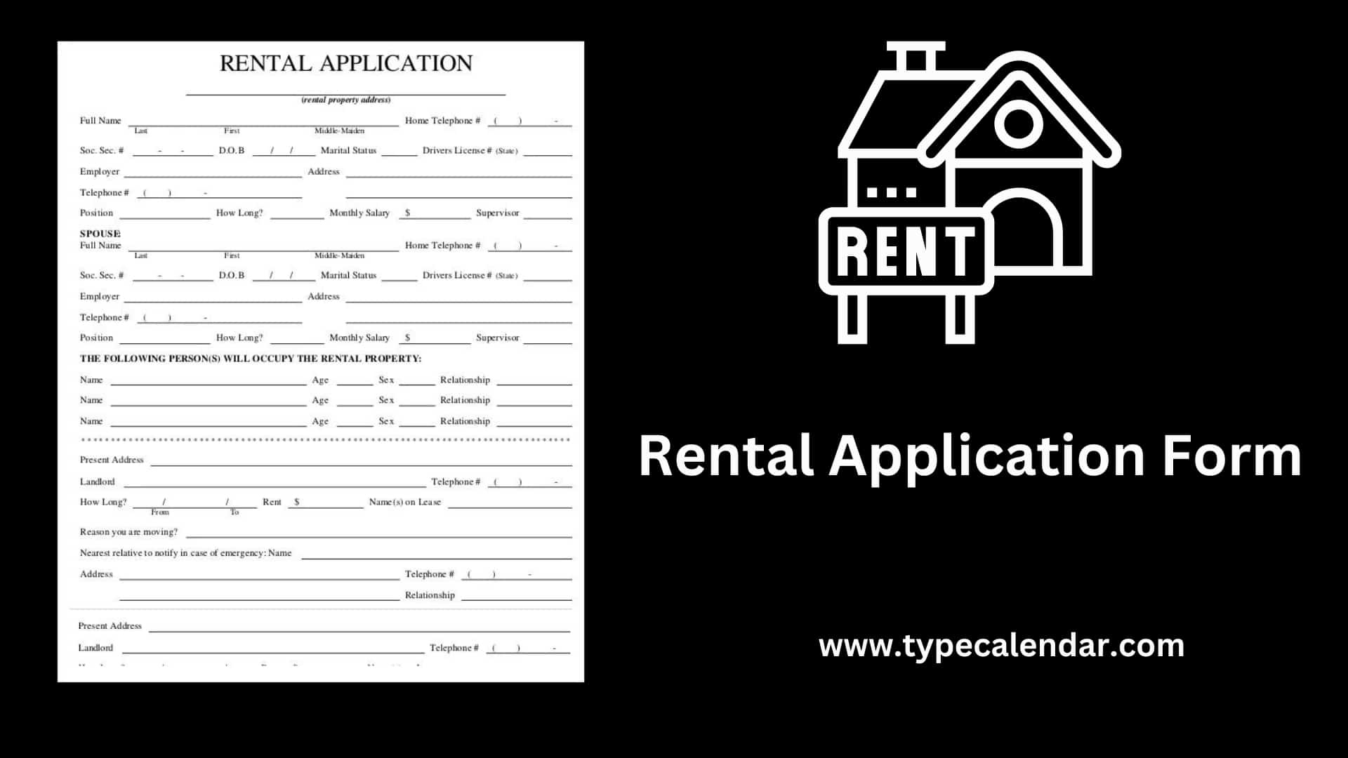 Free Printable Rental Application Form Templates [Word, Pdf] Simple with regard to Free Printable Rental Application Form