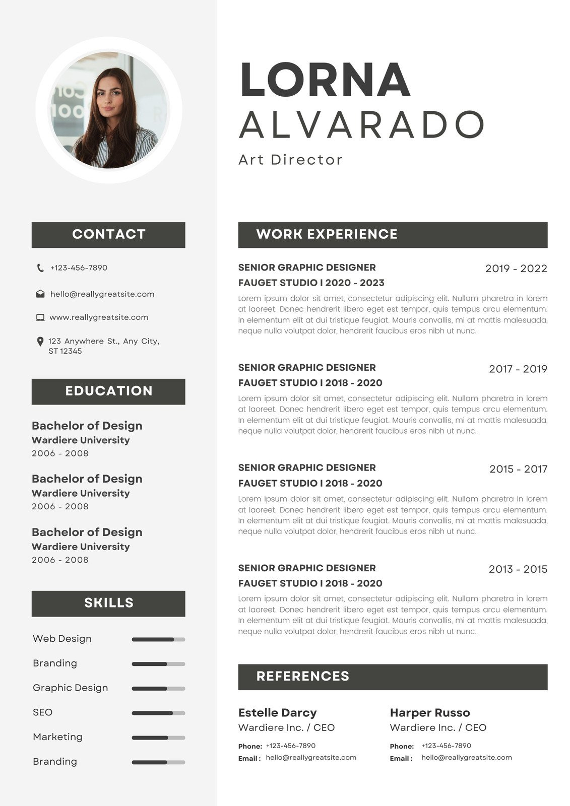 Free Printable Resume Templates You Can Customize | Canva throughout Free Printable Resume Builder