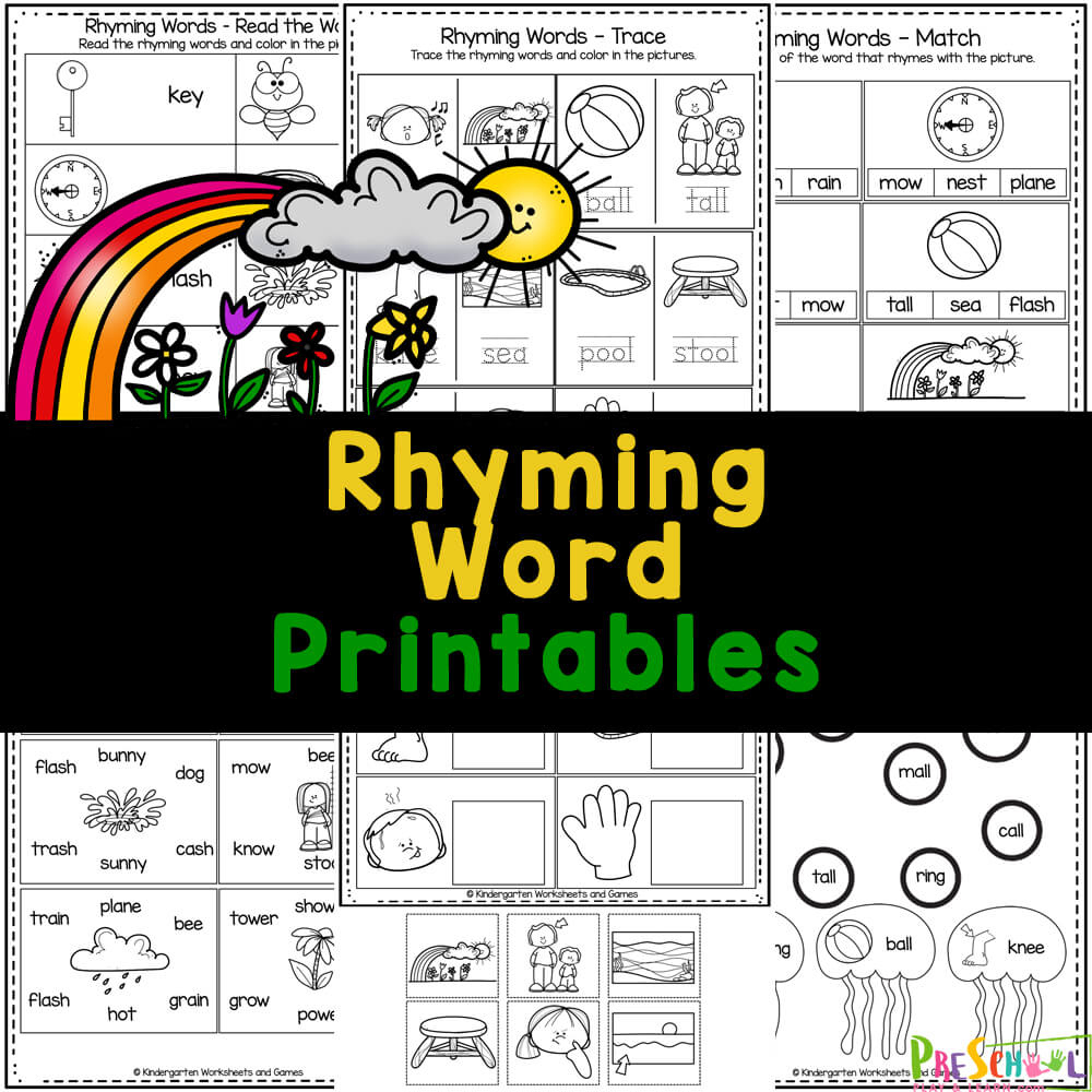 Free Printable Rhyming Words Worksheets For Kindergartners within Free Printable Rhyming Words Worksheets