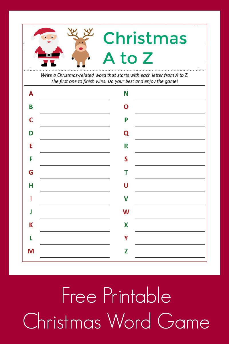 Free Printable Santa&amp;#039;S Christmas Word Game - Mama Likes This pertaining to Free Printable Christmas Word Games For Adults