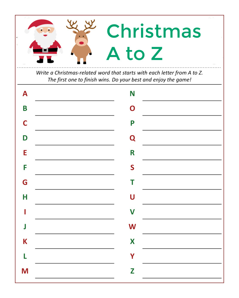 Free Printable Santa&amp;#039;S Christmas Word Game - Mama Likes This with Free Printable Christmas Games