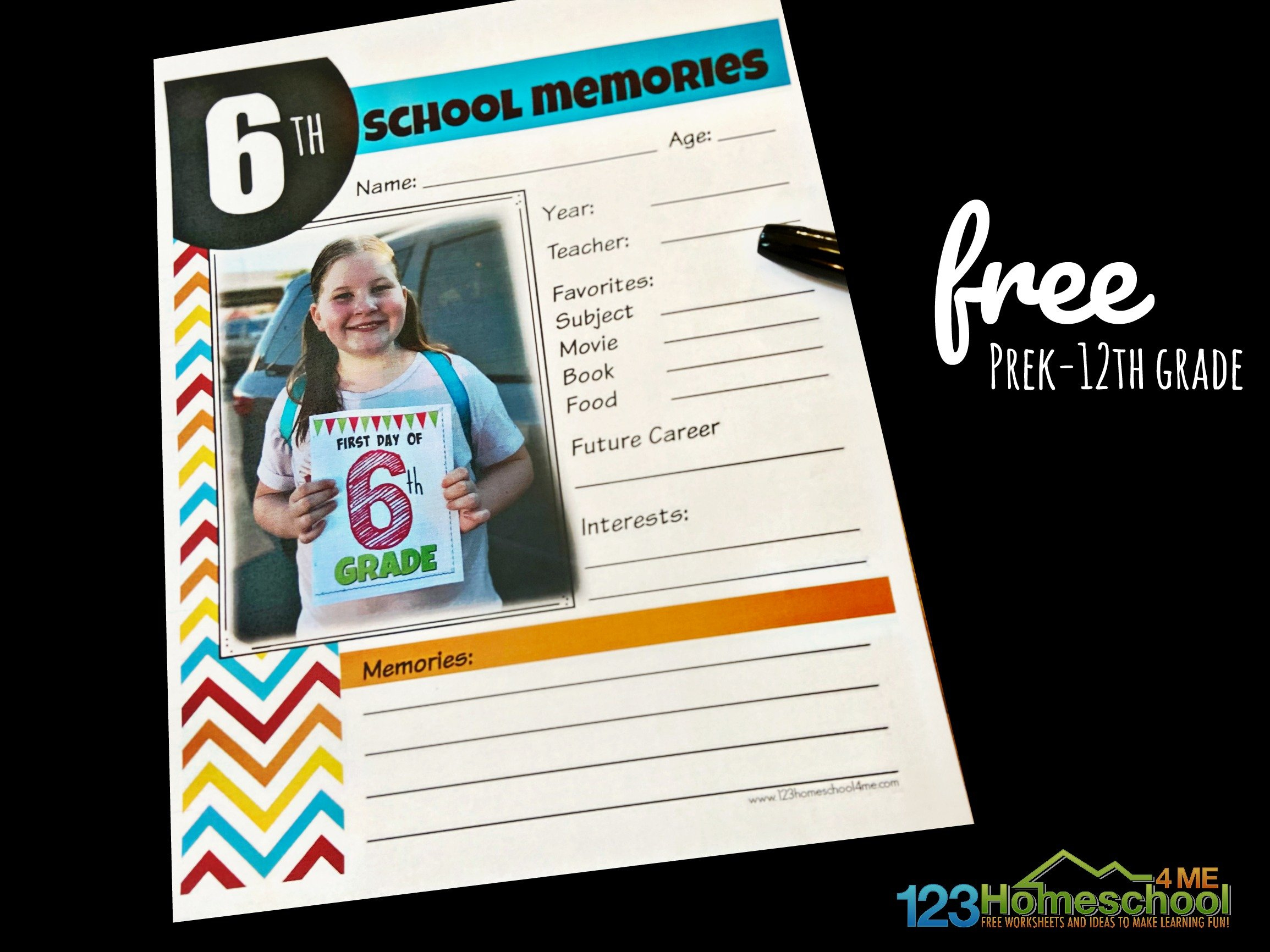 Free Printable School Memory Book (With Pdf Template) intended for Free Printable Books for 5th Graders