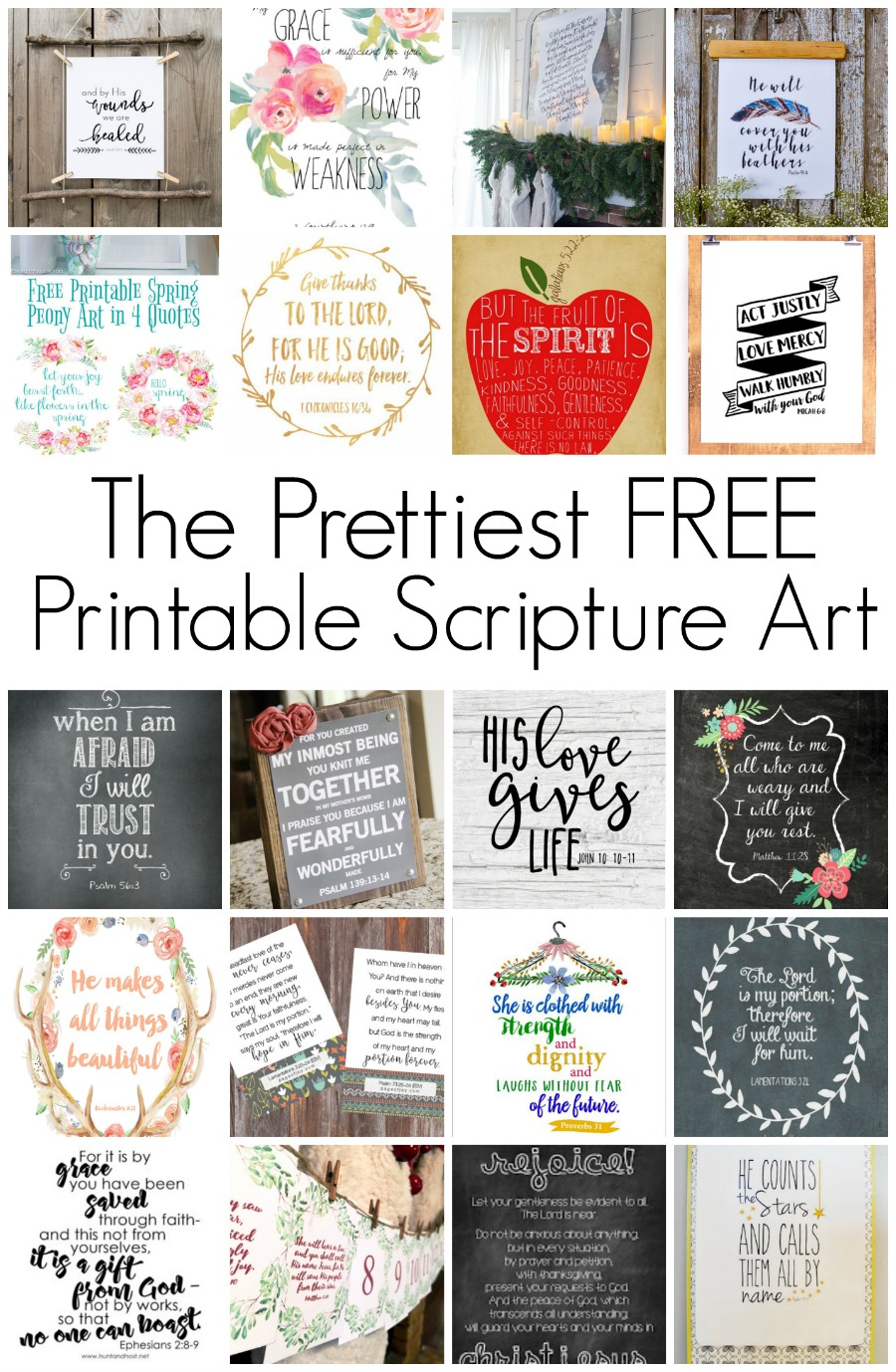 Free Printable Scripture Art - Salvaged Living pertaining to Free Printable Christian Art