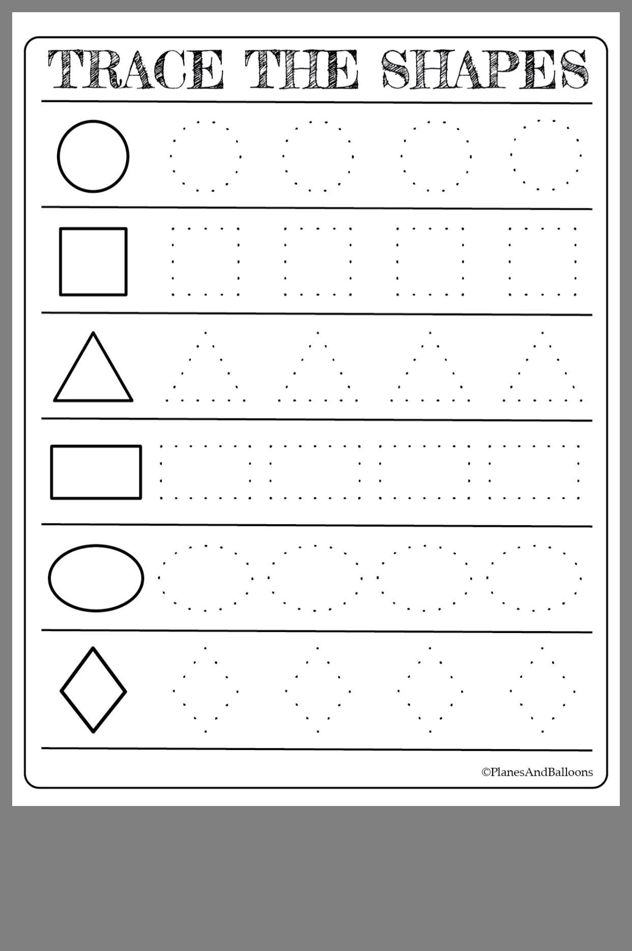 Free Printable Shapes Worksheets For Toddlers An… | Hojas De pertaining to Free Printable Shapes Worksheets