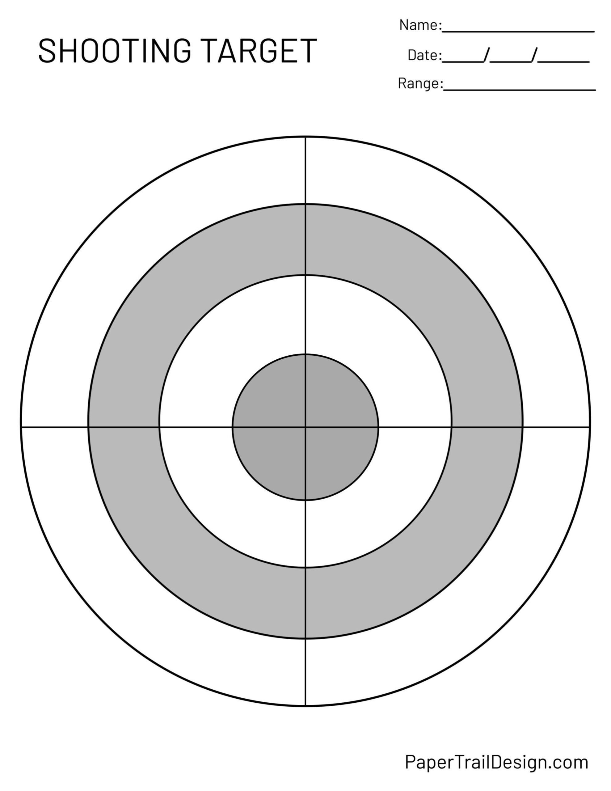 Free Printable Shooting Targets | Paper Trail Design | Paper with Free Printable Targets for Shooting Practice