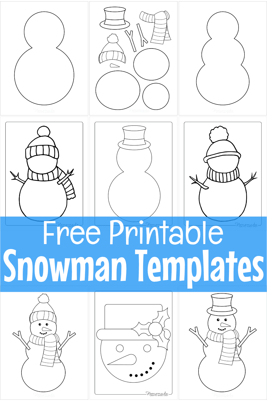 Free Printable Snowman Templates For Crafts with regard to Free Printable Snowman Patterns