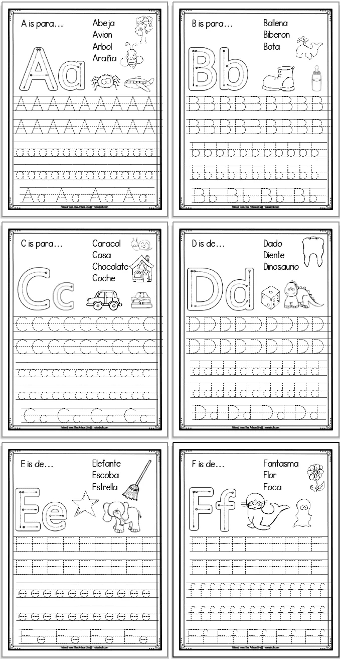 Free Printable Spanish Alphabet Tracing Worksheets | Free with Free Printable Spanish Alphabet Worksheets