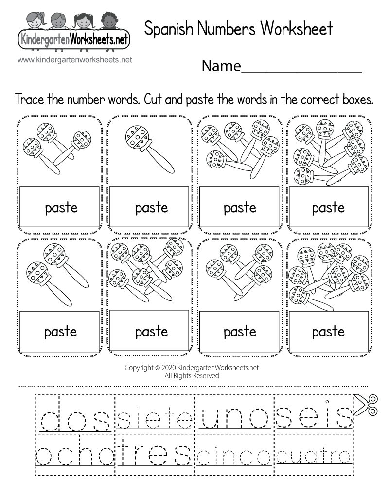 Free Printable Spanish Numbers Worksheet with Free Printable Spanish Numbers