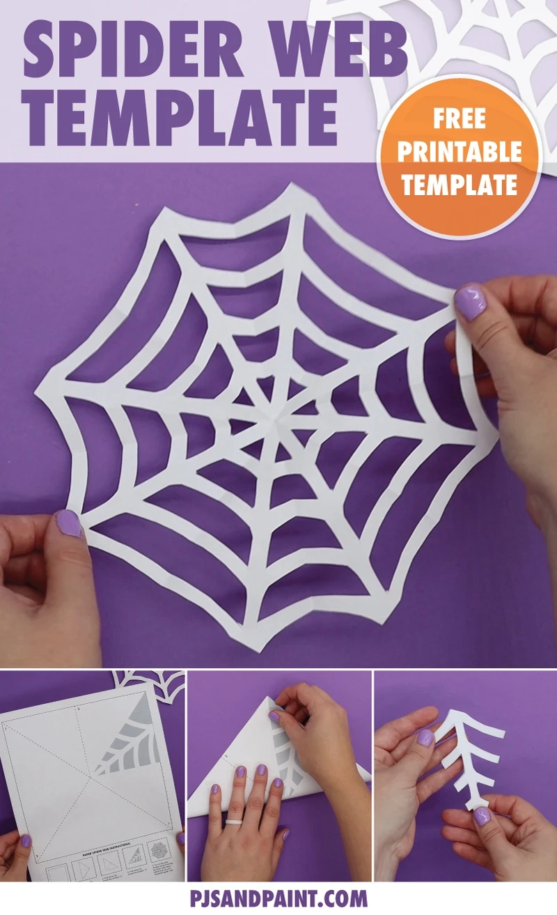 Free Printable Spider Web Template | Halloween Craft - Pjs And Paint throughout Free Printable Spider Web