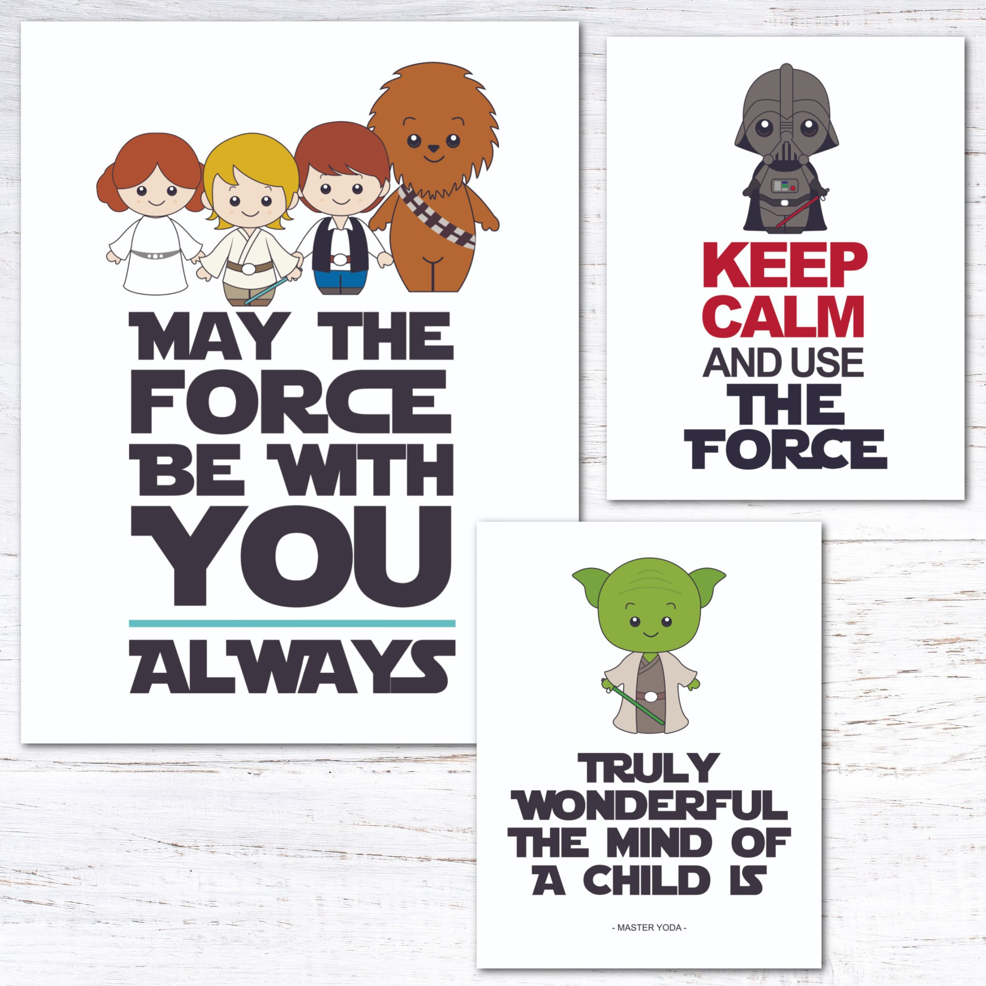 Free Printable Star Wars Themed Wall Art — Krafty Planner intended for Free Star Wars Printables