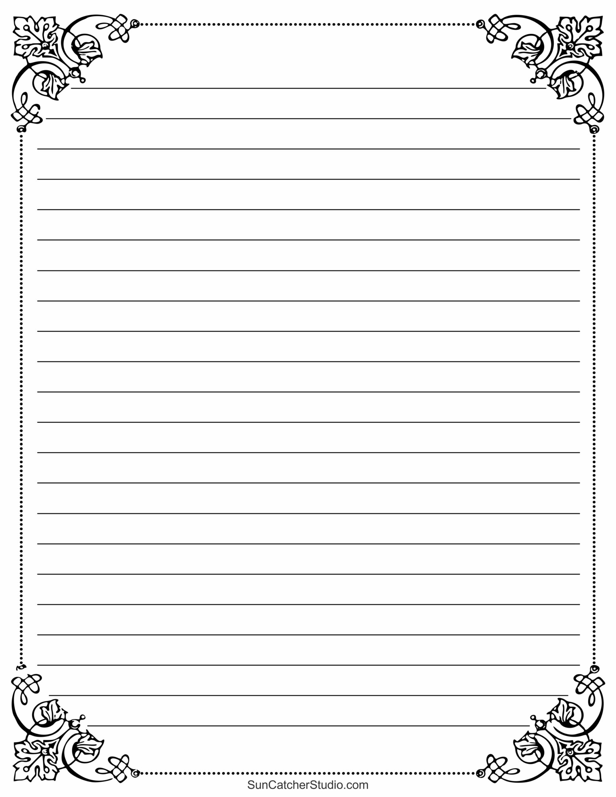 Free Printable Stationery And Lined Letter Writing Paper – Diy in Free Printable Stationery Templates for Word