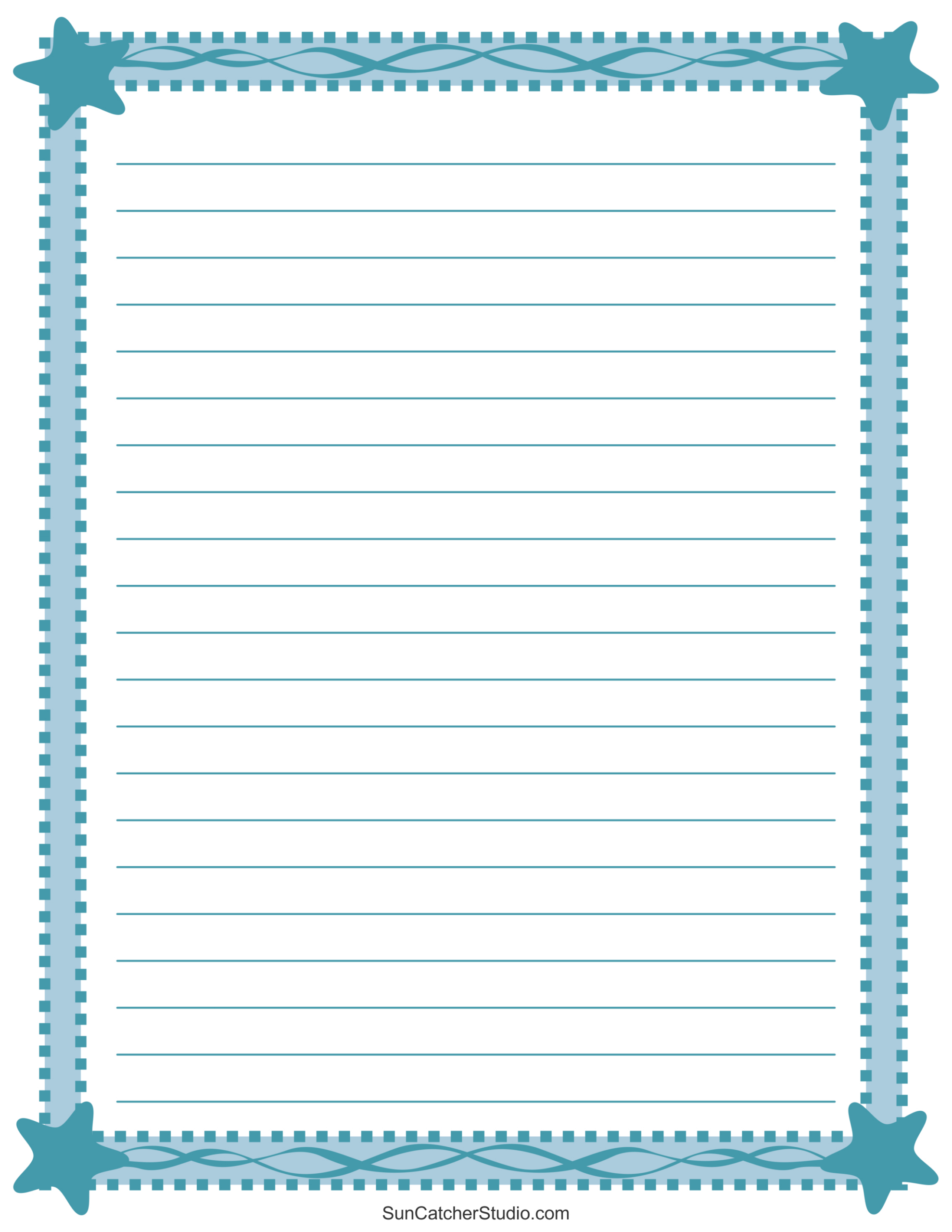 Free Printable Stationery And Lined Letter Writing Paper – Diy inside Free Printable Writing Paper With Borders