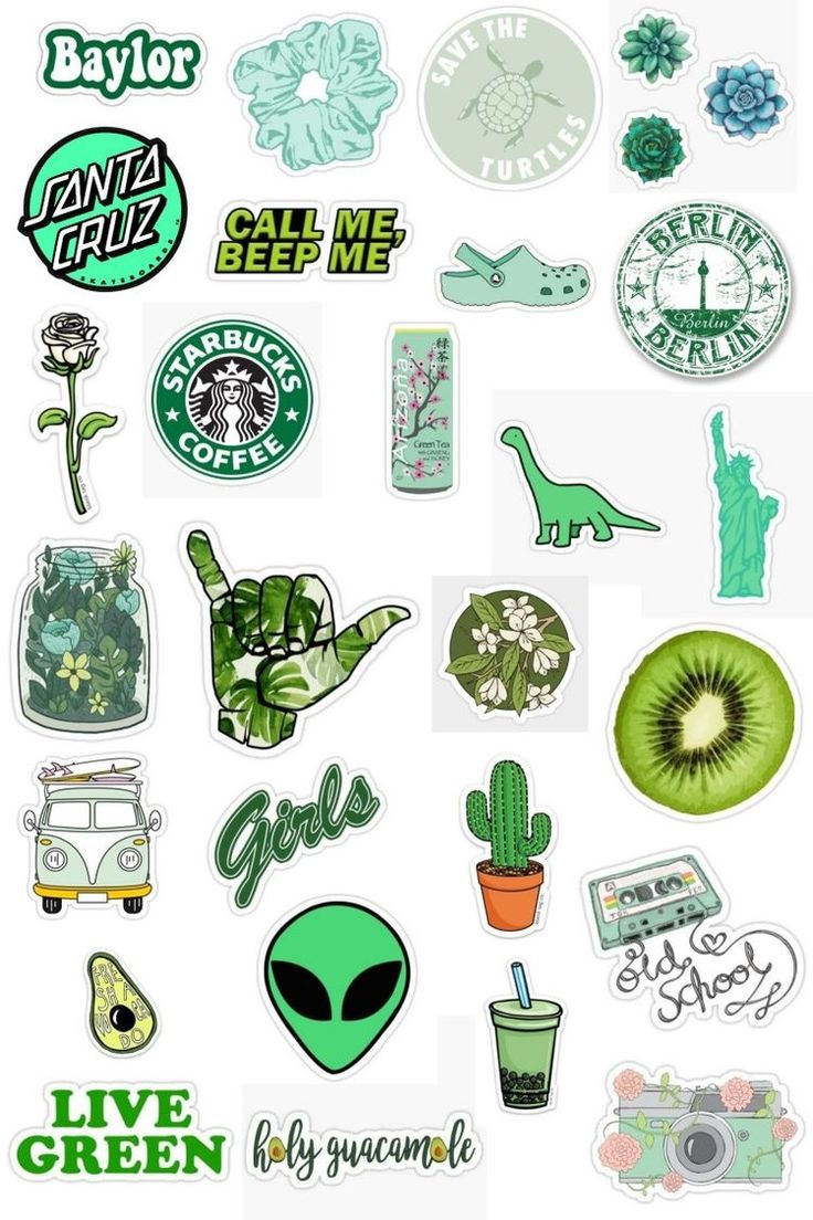 Free Printable Stickers - Green Stickers - Planningmania | Tumblr with Free Printable Tumblr Stickers