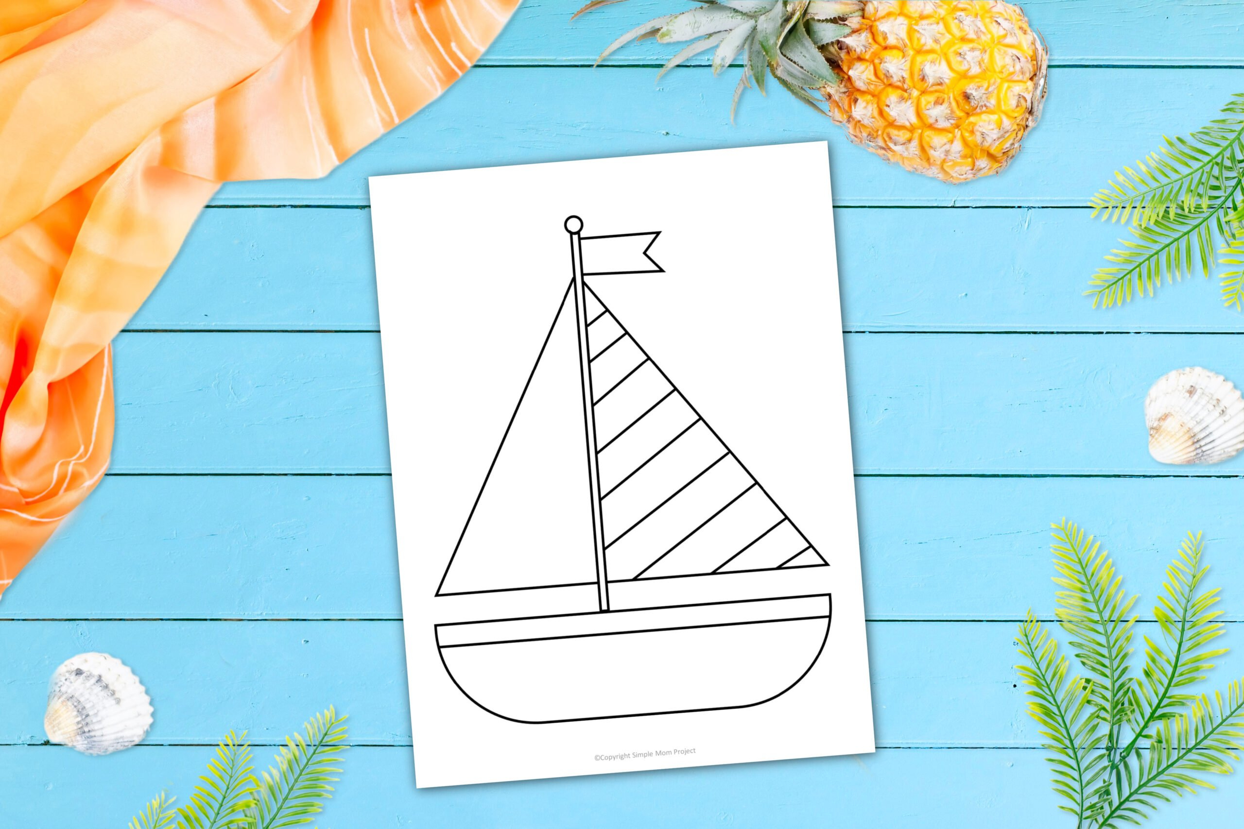 Free Printable Summer Sailboat Template – Simple Mom Project within Free Printable Sailboat Template