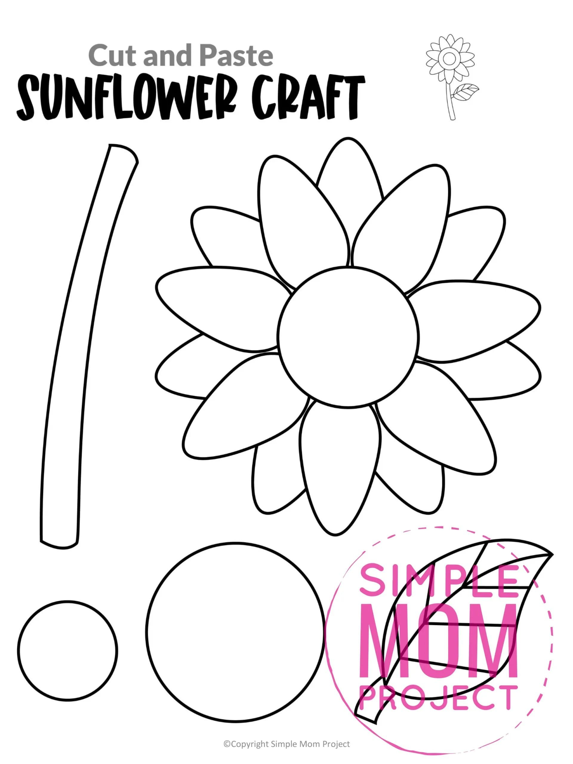 Free Printable Sunflower Craft Template | Sunflower Crafts with regard to Free Printable Sunflower Template