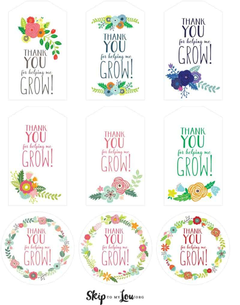 Free Printable Thank You For Helping Me Grow Gift Tags | Skip To in Thanks For Helping Me Grow Free Printable