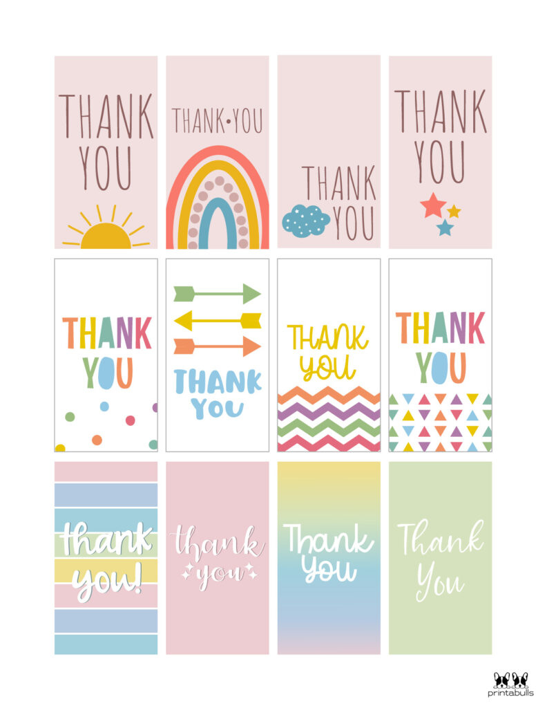 Free Printable Thank You Tags - 300 Tags | Printabulls intended for Free Printable Thank You For Coming To My Party Tags