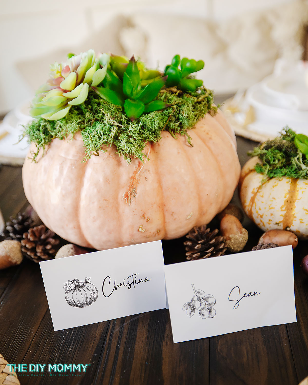 Free Printable Thanksgiving Name Tags For Your Table | The Diy Mommy for Free Printable Personalized Thanksgiving Place Cards