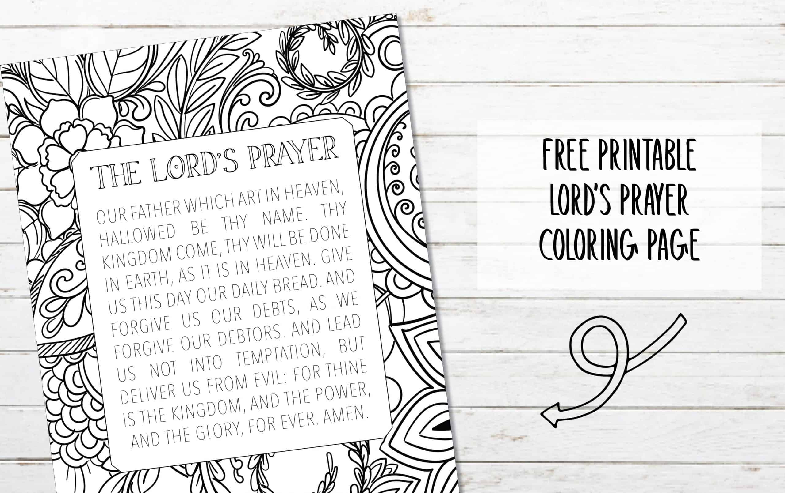 Free Printable The Lord&amp;#039;S Prayer Coloring Page - My Printable Faith intended for Free Printable Lord&amp;amp;#039;s Prayer Coloring Pages