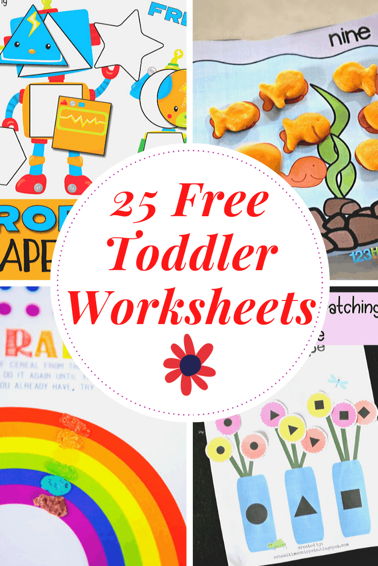 Free Printable Toddler Worksheets | Letters, Numbers, Shapes, Colors for Free Printable Toddler Learning Worksheets