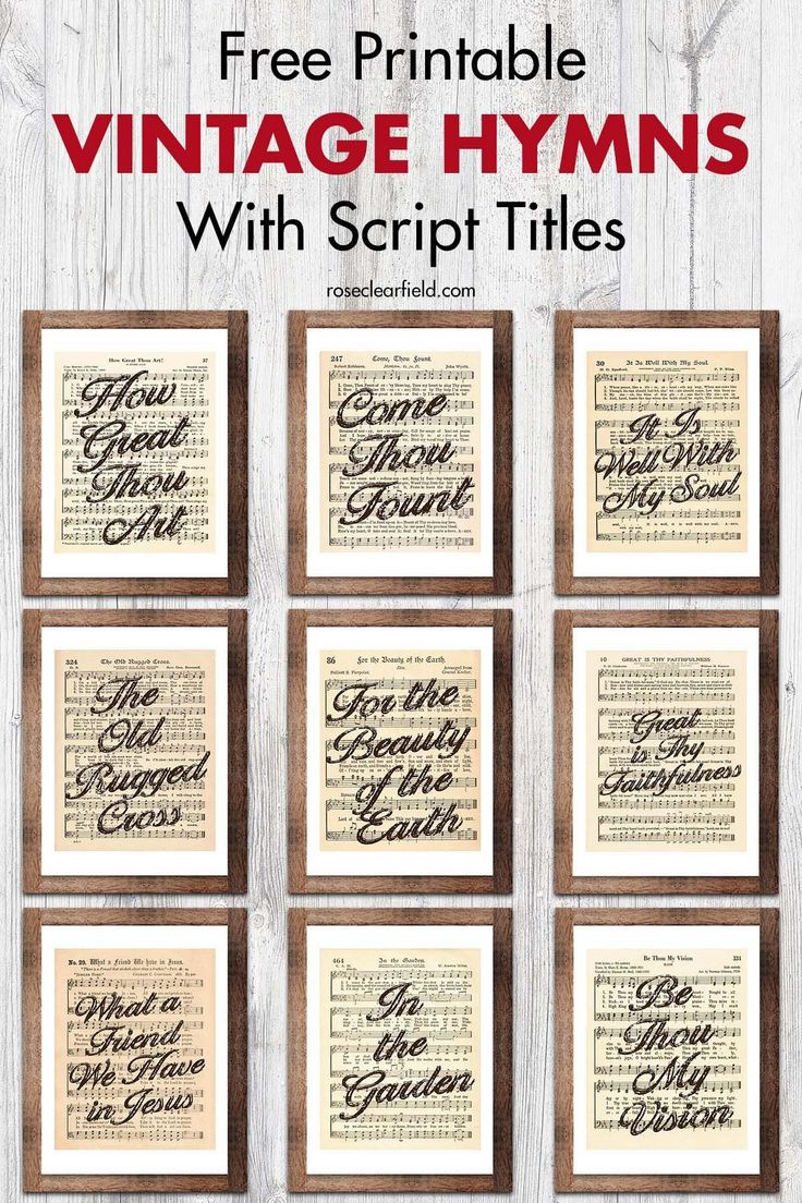 Free Printable Vintage Hymns With Script Titles | Sheet Music pertaining to Free Printable Musical Scripts