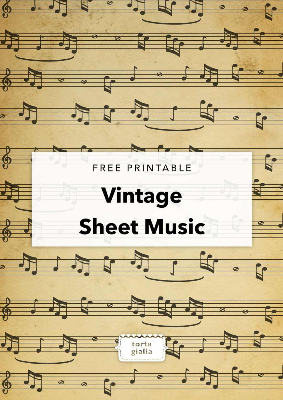 Free Printable Vintage Sheet Music in Free Printable Sheet Music