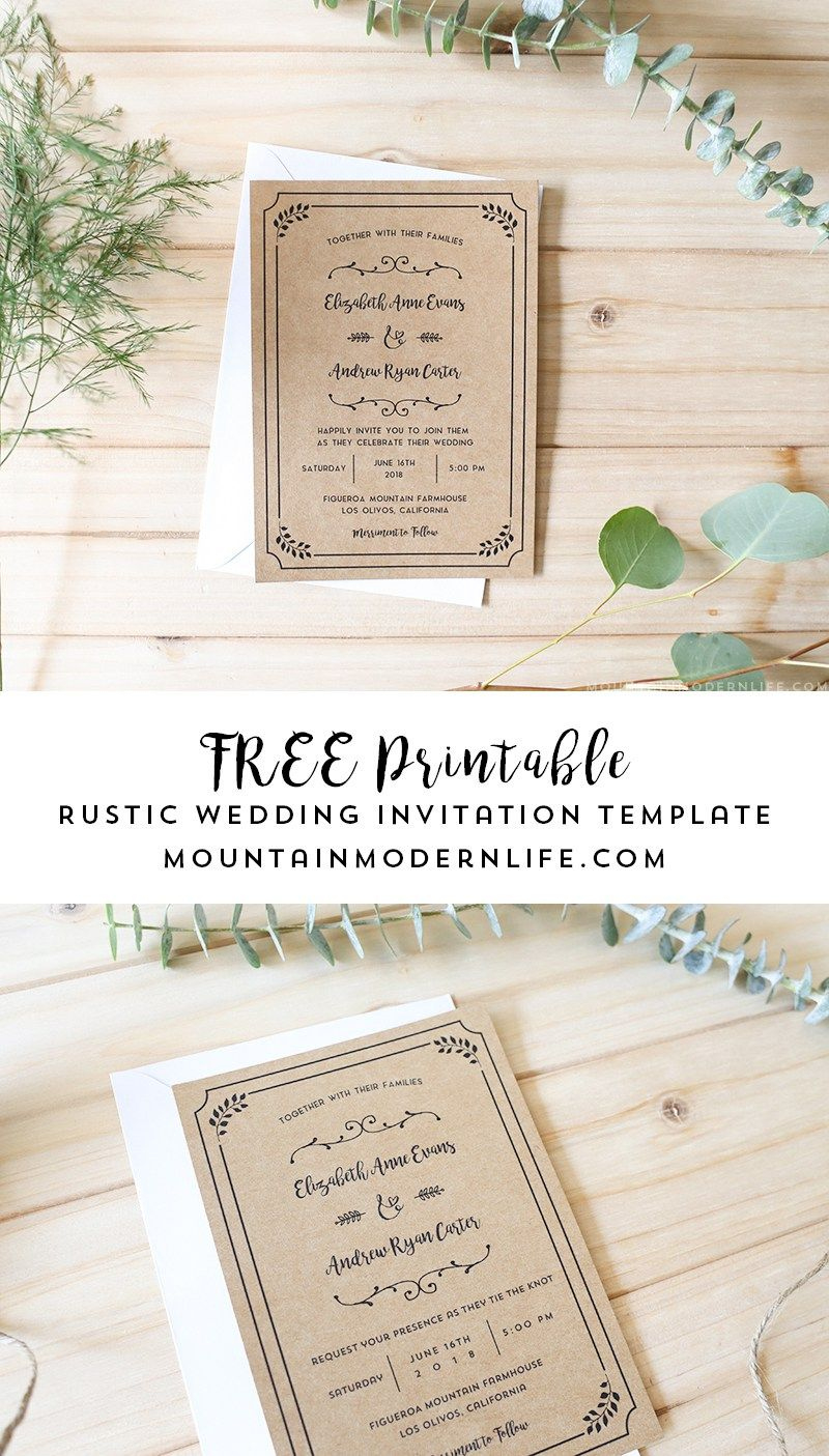 Free Printable Wedding Invitation Template | Free Printable throughout Free Printable Wedding Invitations With Photo