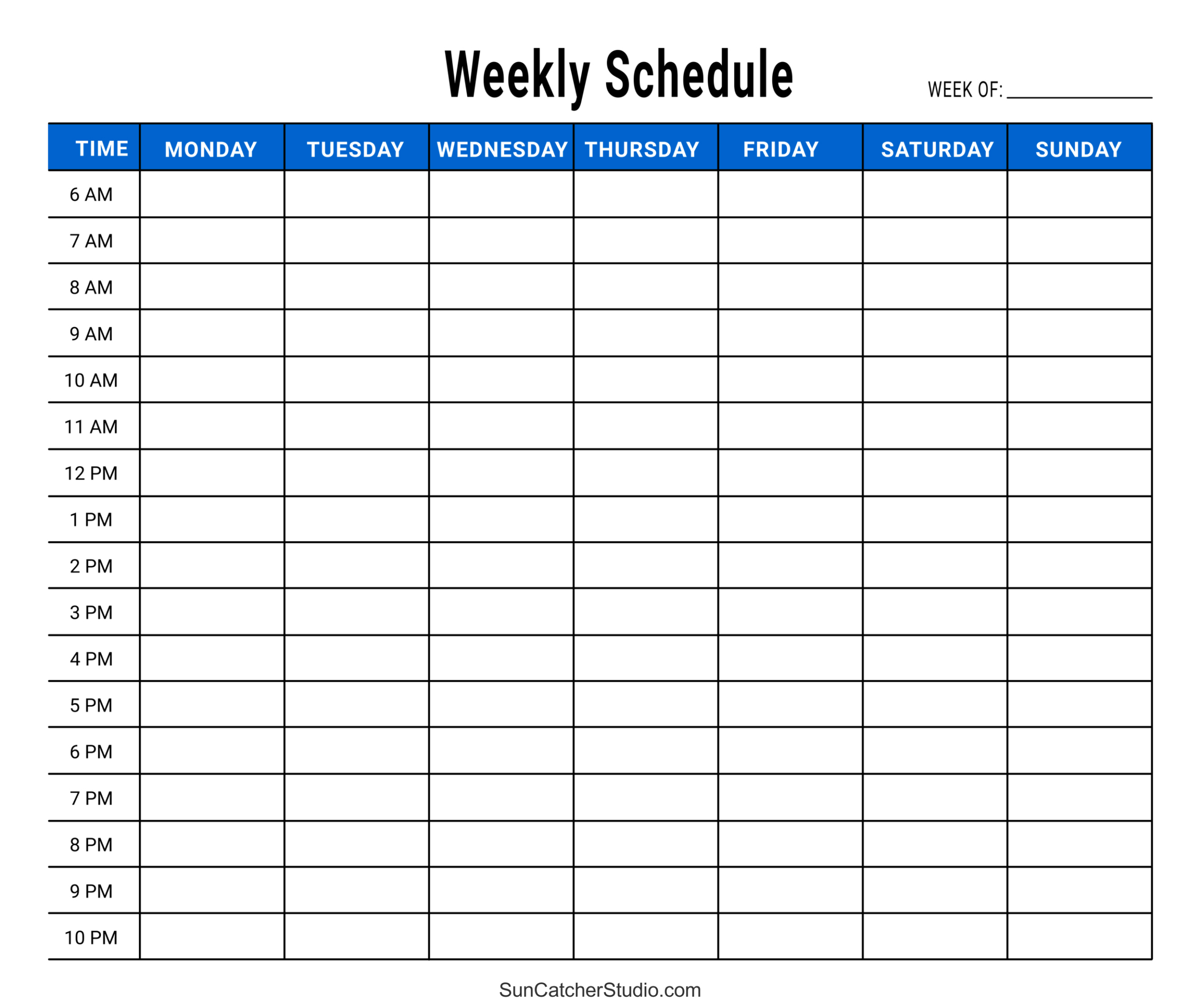 Free Printable Weekly Planner Templates (Pdf) – Diy Projects within Free Printable Blank Weekly Schedule