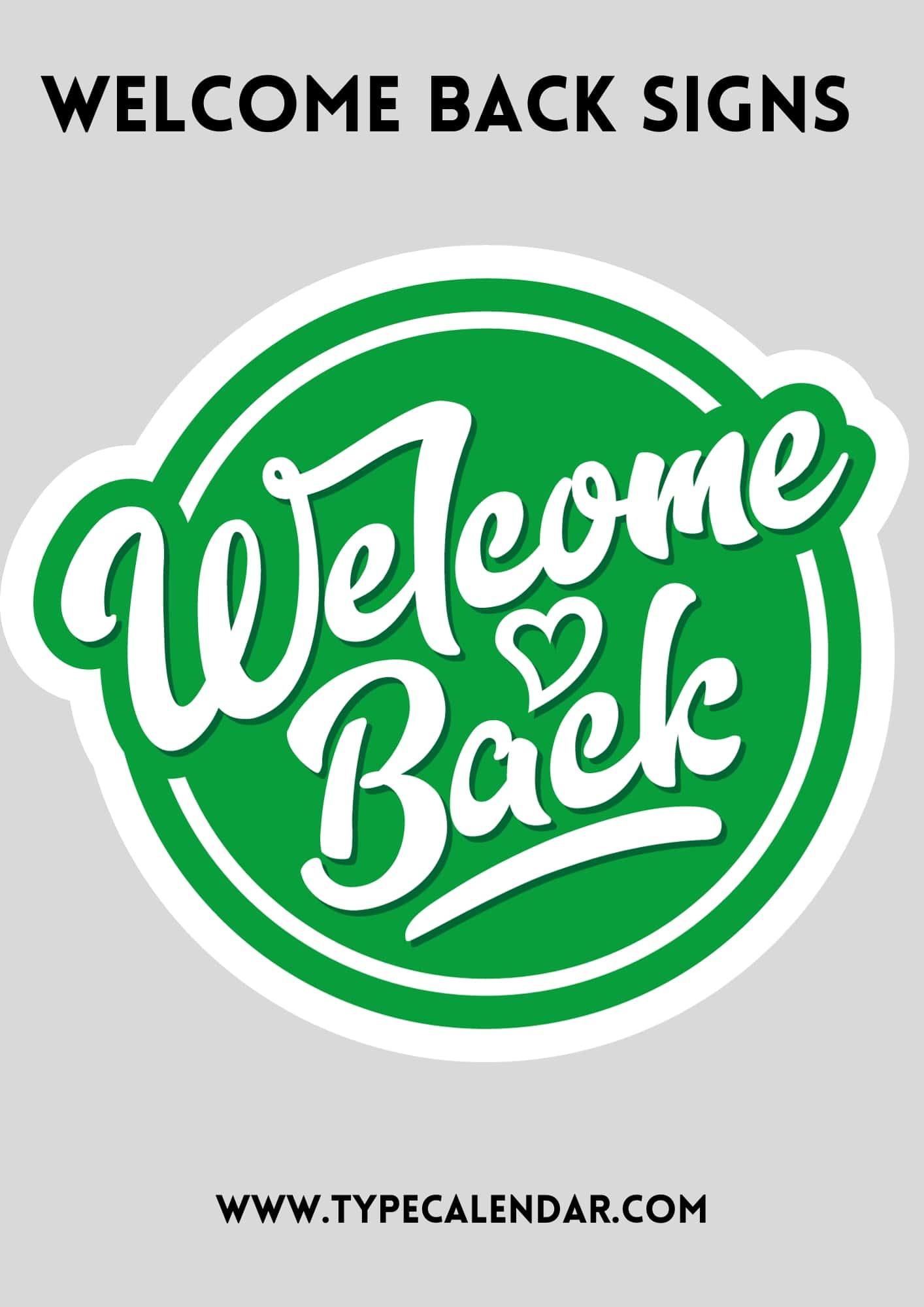 Free Printable Welcome Back Sign Templates [Pdf, Word] for Free Printable Welcome Back Signs For Work