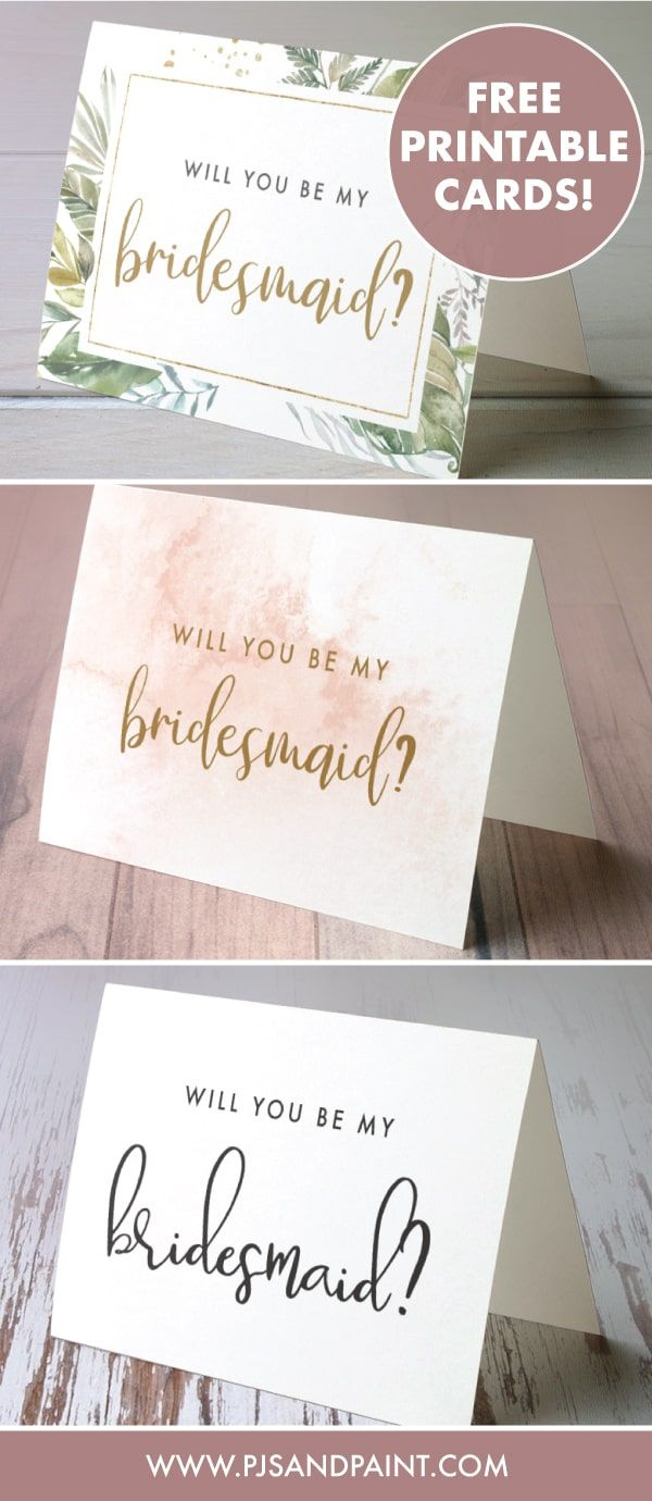 Free Printable Will You Be My Bridesmaid Cards - Volume 2 - Pjs in Free Printable Bridesmaid Proposal