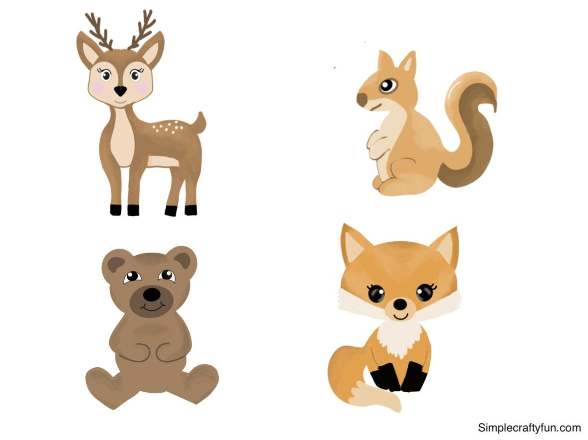 Free Printable Woodland Animals For Crafts - inside Free Printable Woodland Animal Templates