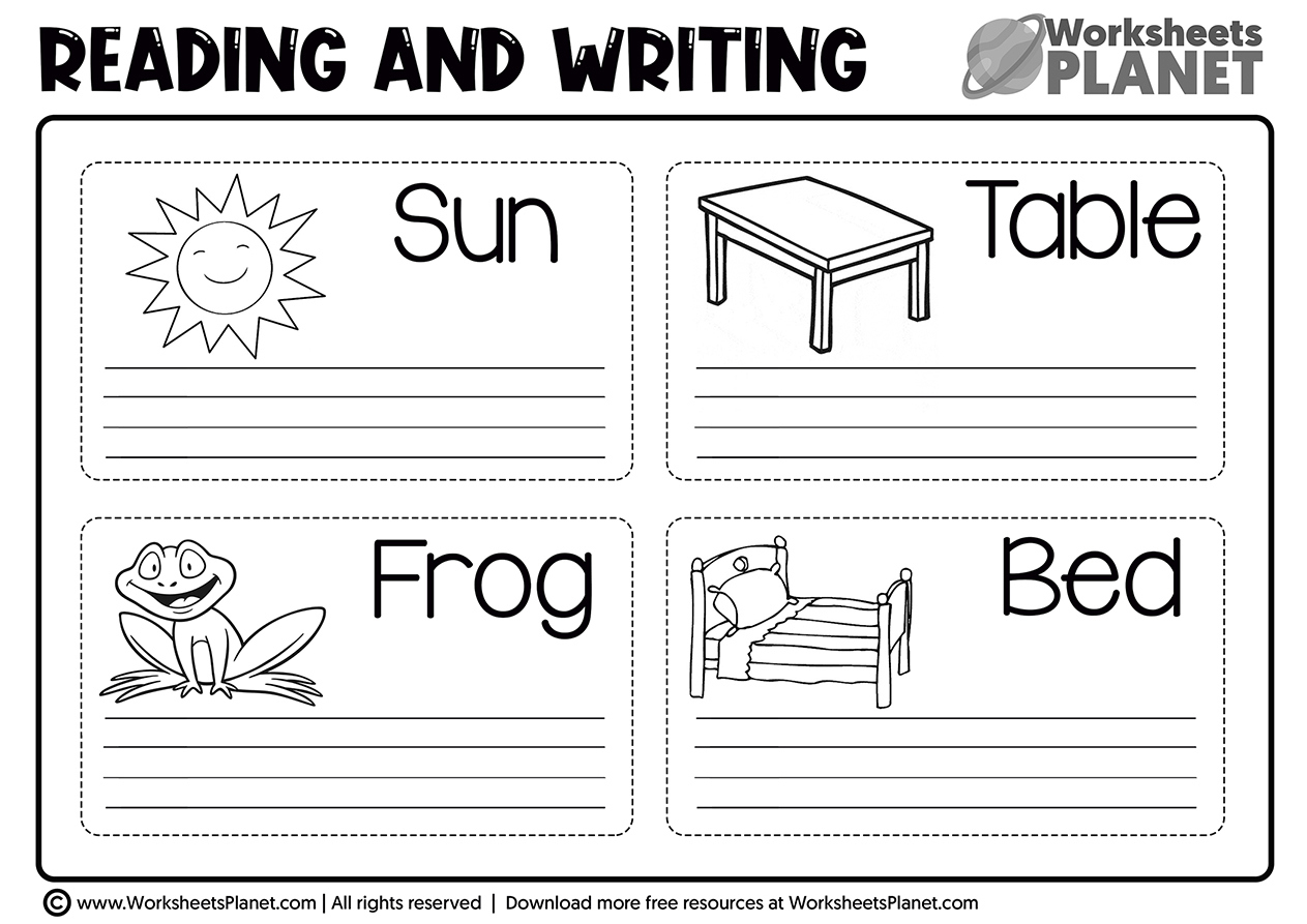 Free Printable Worksheets For Kindergarten for Free Printable Worksheets For Kindergarten