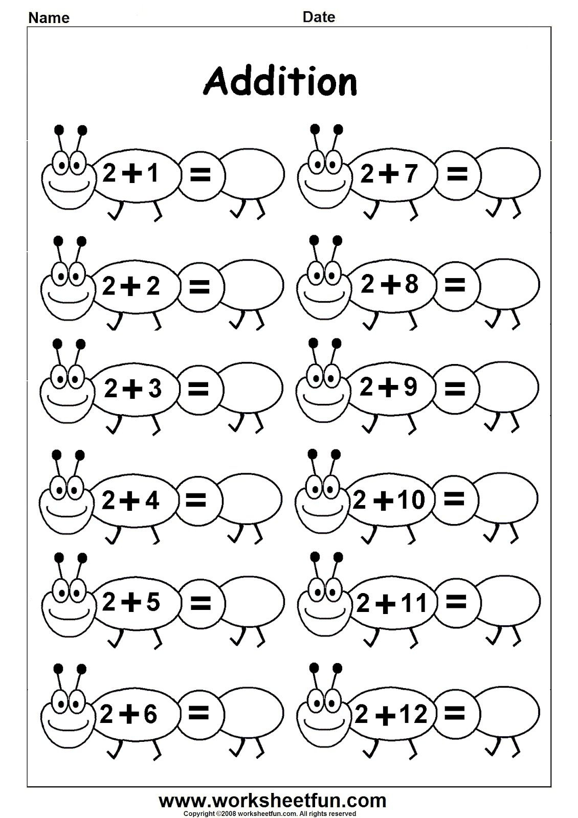 Free Printable Worksheets For Preschool - Worksheetfun in Free Printable Math Addition Worksheets for Kindergarten