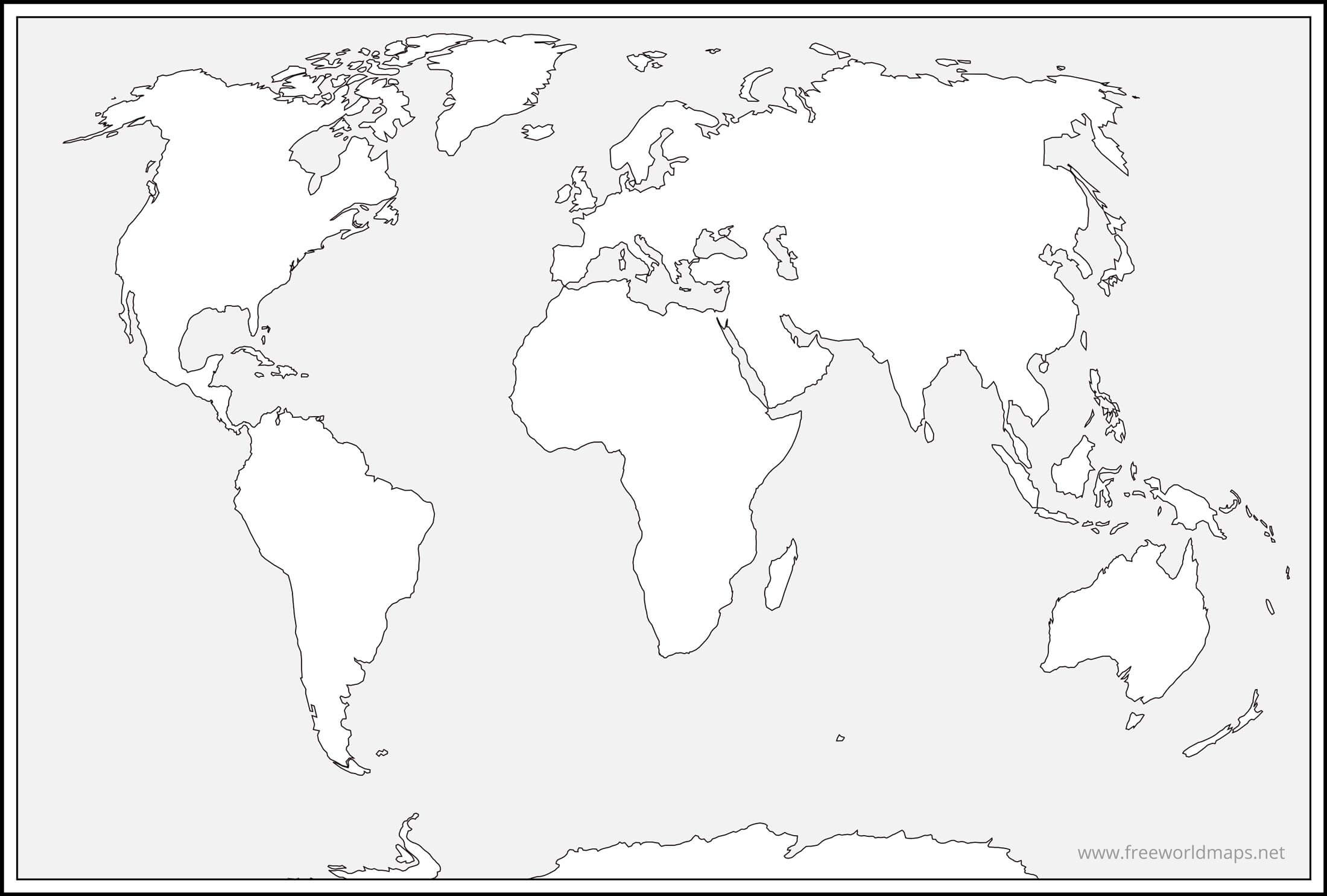 Free Printable World Maps within Free Printable Blank World Map Download