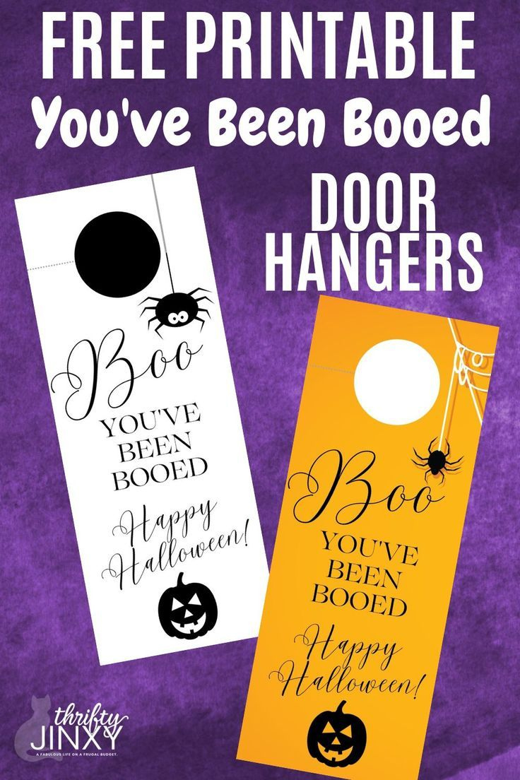 Free Printable You&amp;#039;Ve Been Booed Door Hangers | Boo Door Hanger regarding Halloween Door Hangers Free Printable