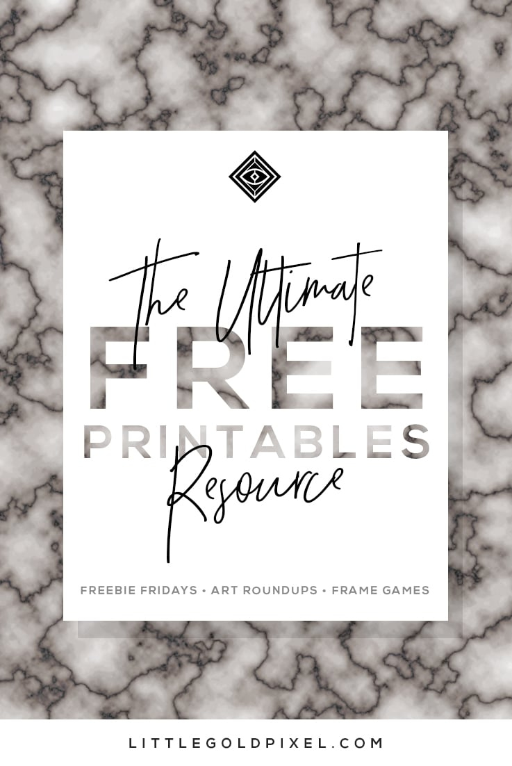 Free Printables • Free Wall Art Roundups • Little Gold Pixel inside Free Printable Wall Art