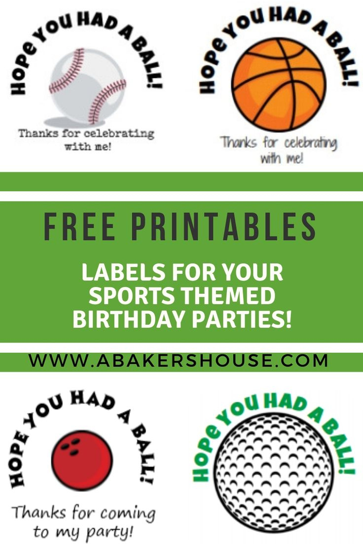 Free Printables Sports Labels For Birthday Party Favors | Sports within Free Printable Basketball Labels