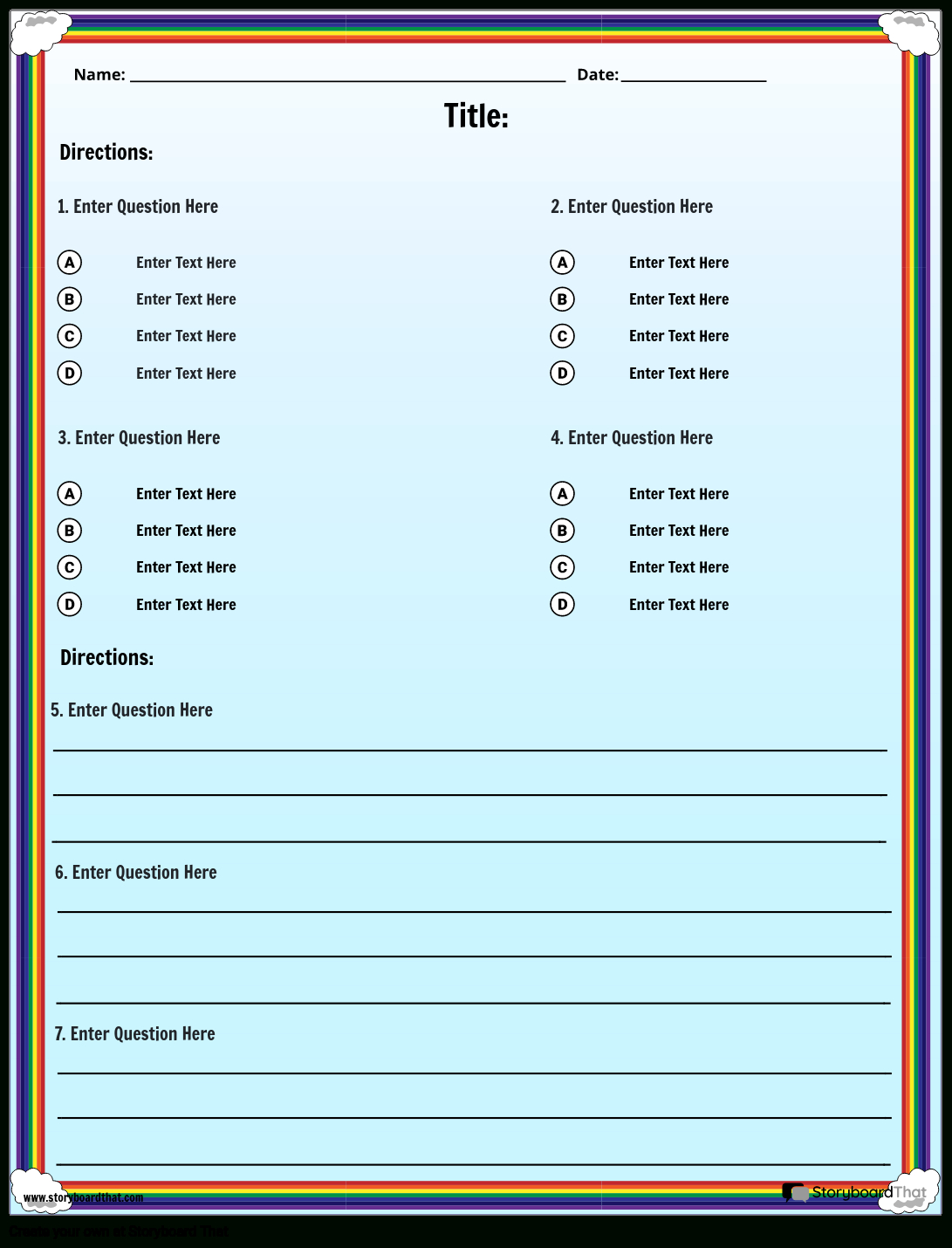 Free Quiz Maker: Online Templates For Teachers&amp;#039; Tests for Free Printable Test Maker