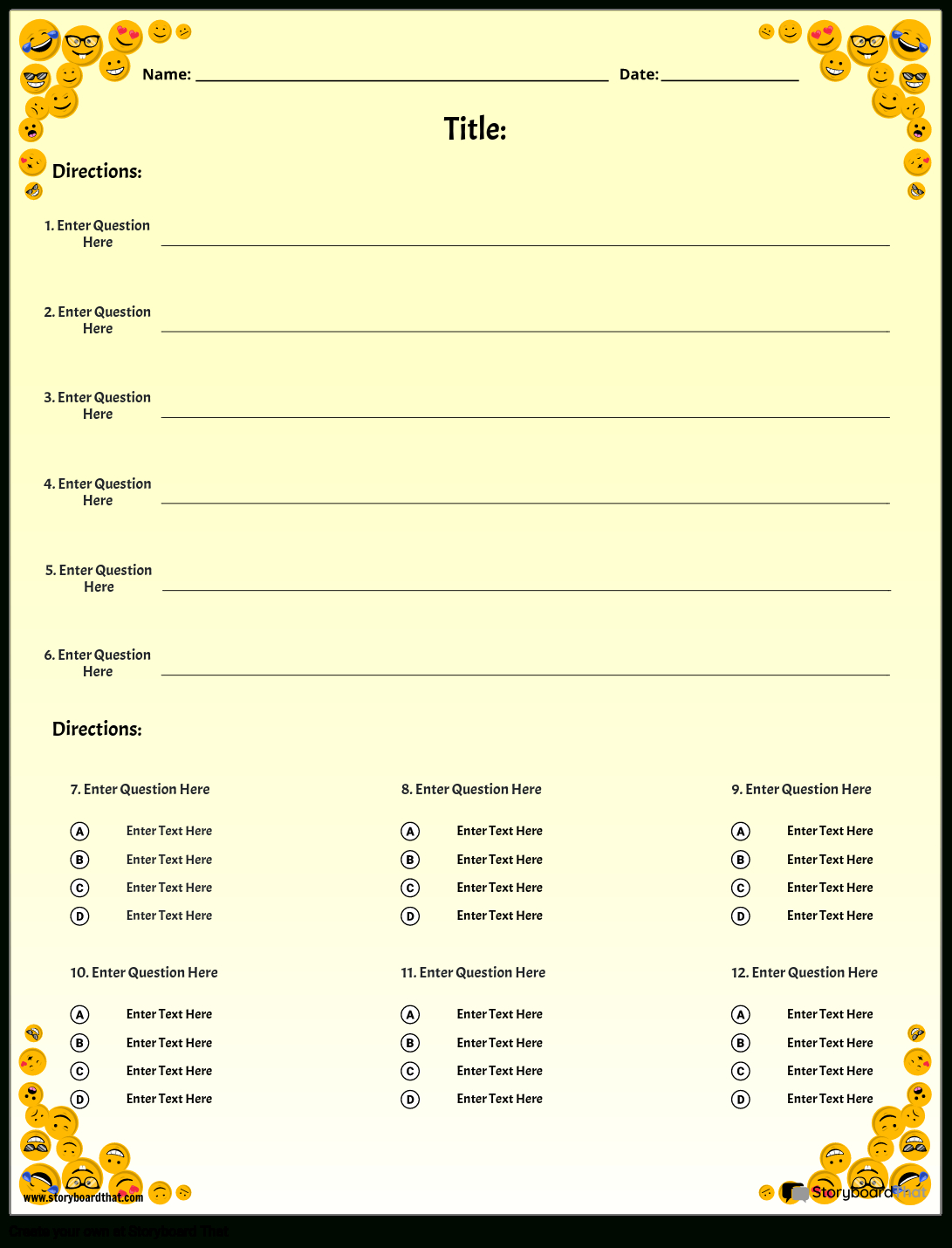 Free Quiz Maker: Online Templates For Teachers&amp;#039; Tests in Free Printable Test Maker For Teachers