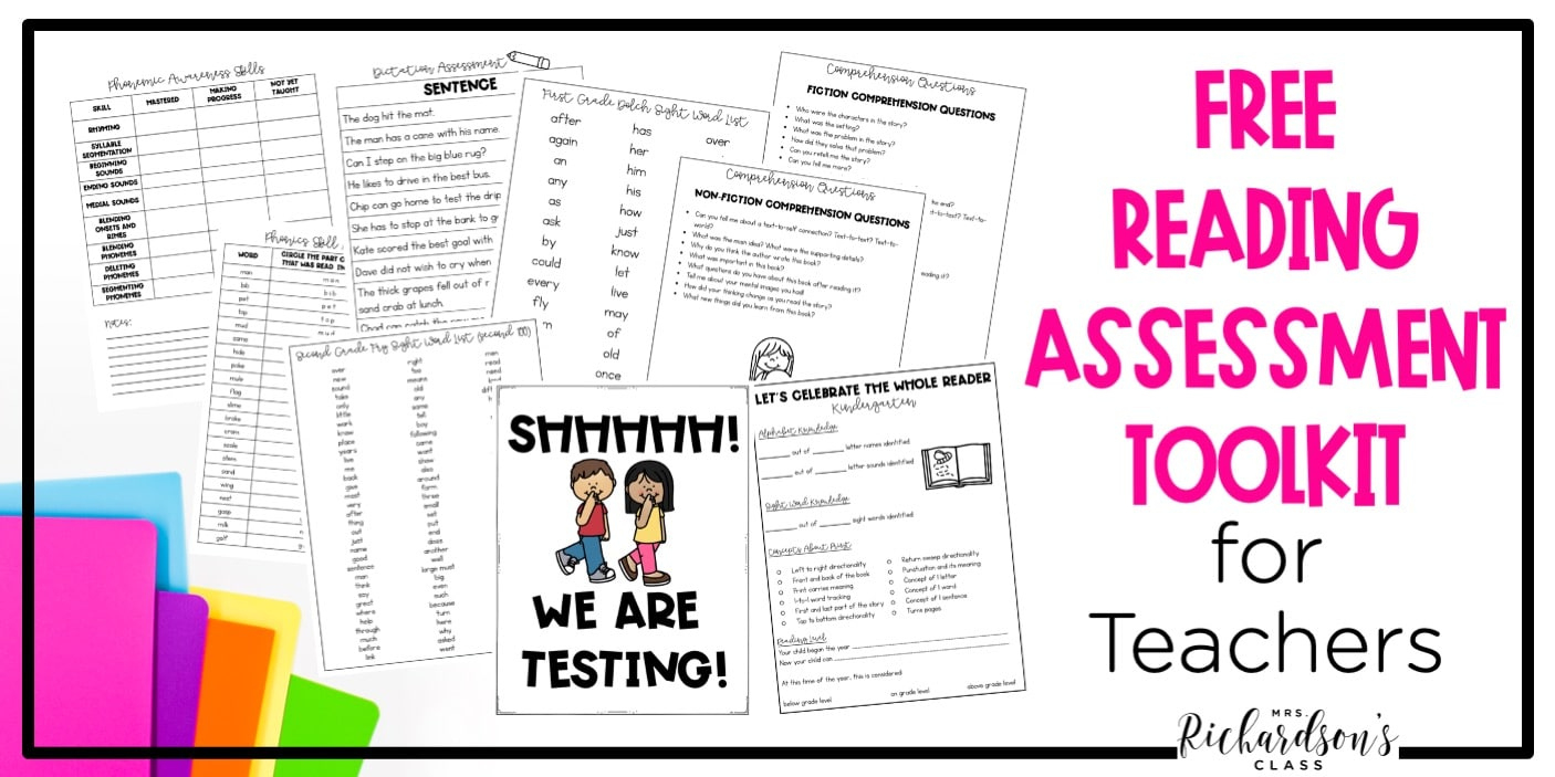 Free Reading Assessment Tools For Teachers For Easier Testing within Free Printable Reading Level Assessment Test