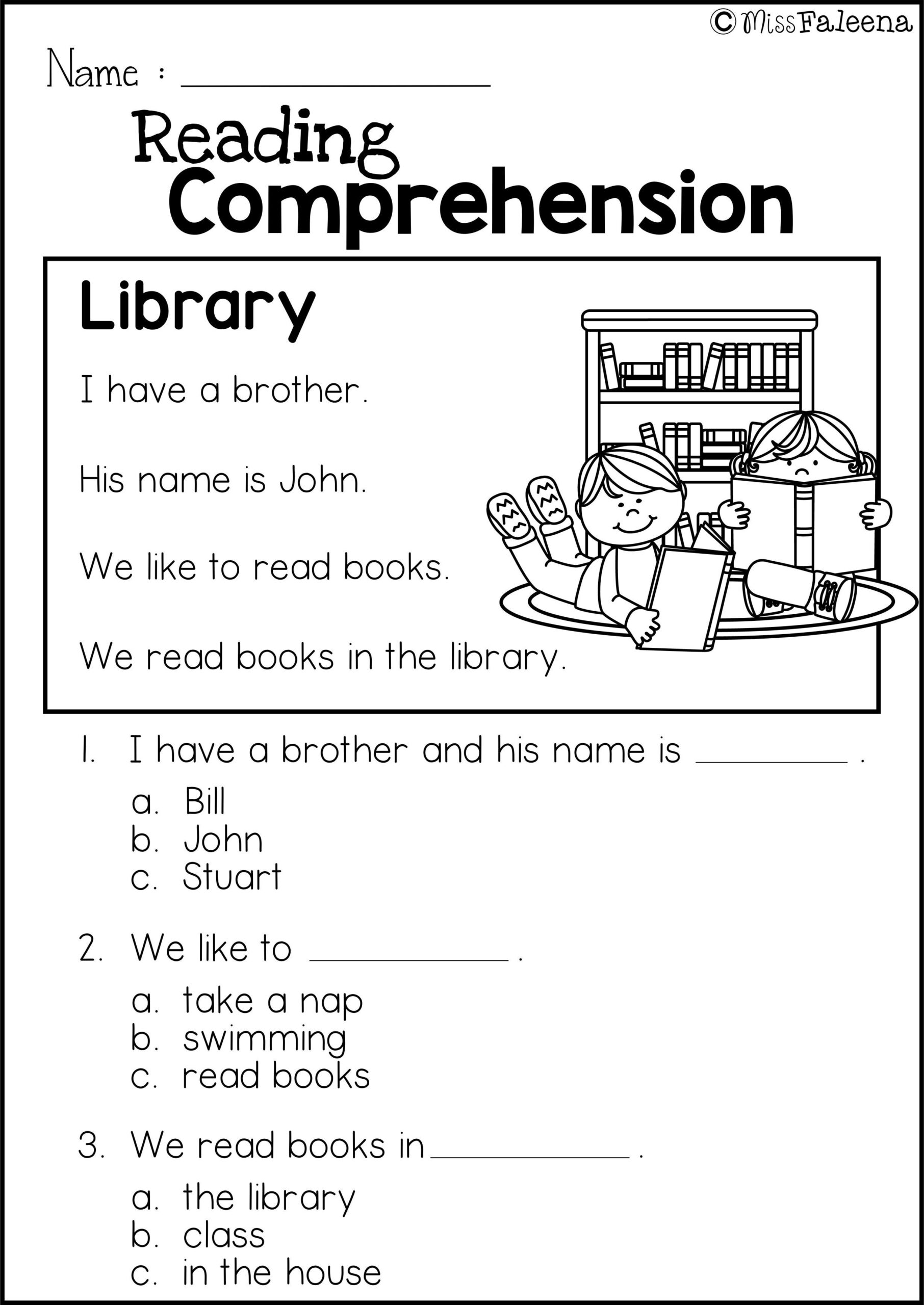 Free Reading Comprehension Practice | Reading Comprehension pertaining to Free Reading Printables for 1st Grade