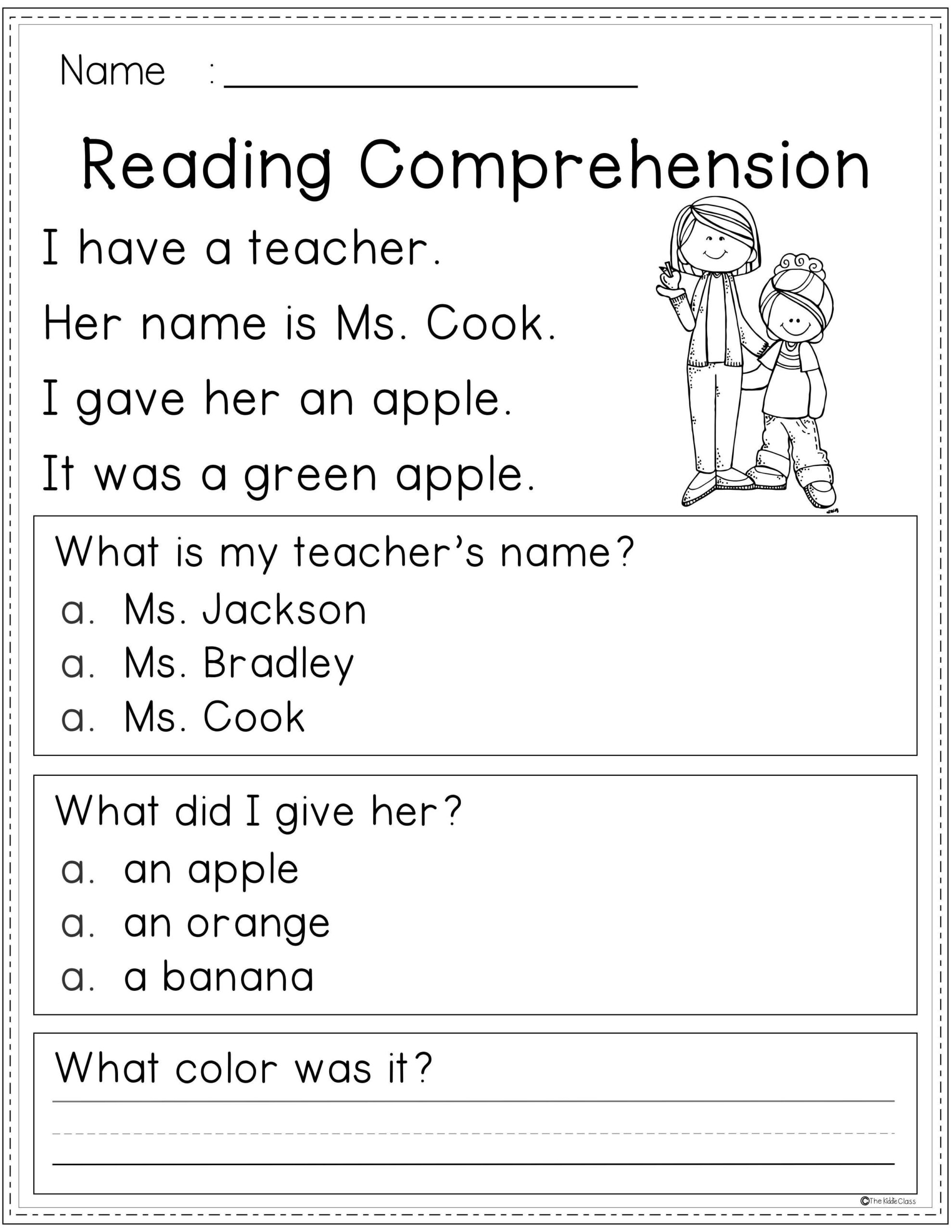 Free Reading Comprehension | Reading Comprehension Worksheets with regard to Free Printable Grade 1 Reading Comprehension Worksheets