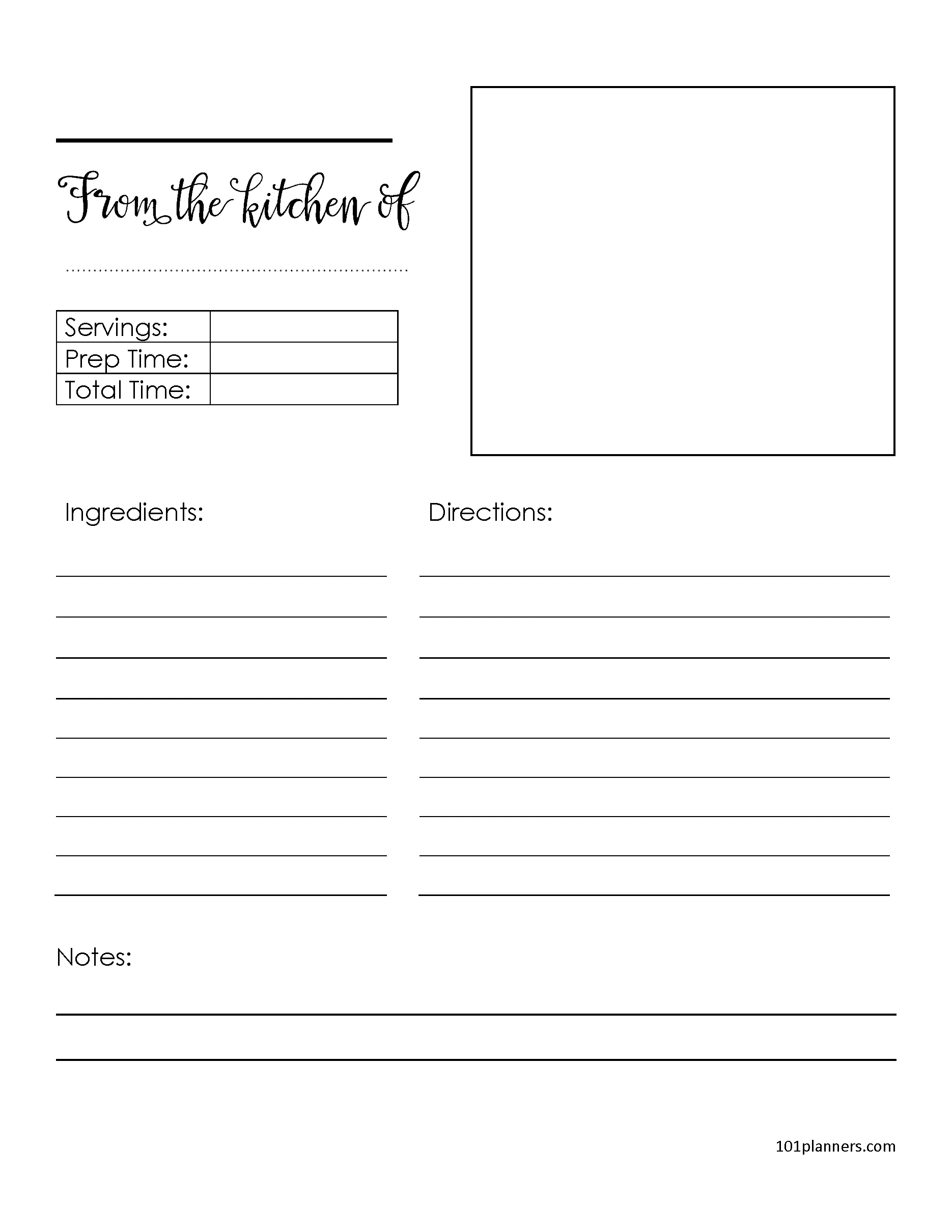 Free Recipe Template (Editable) | Edit Online / Word / Pdf with Free Recipe Book Templates Printable