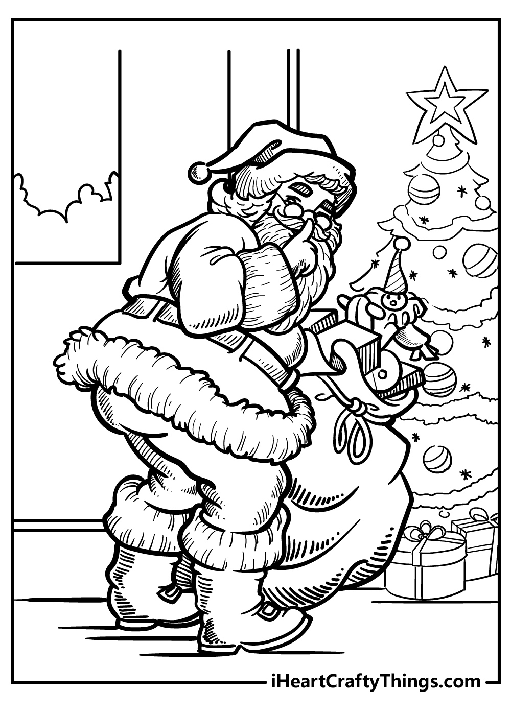 Free Santa Coloring Pages - Festive Printables For Christmas for Santa Coloring Pages Printable Free