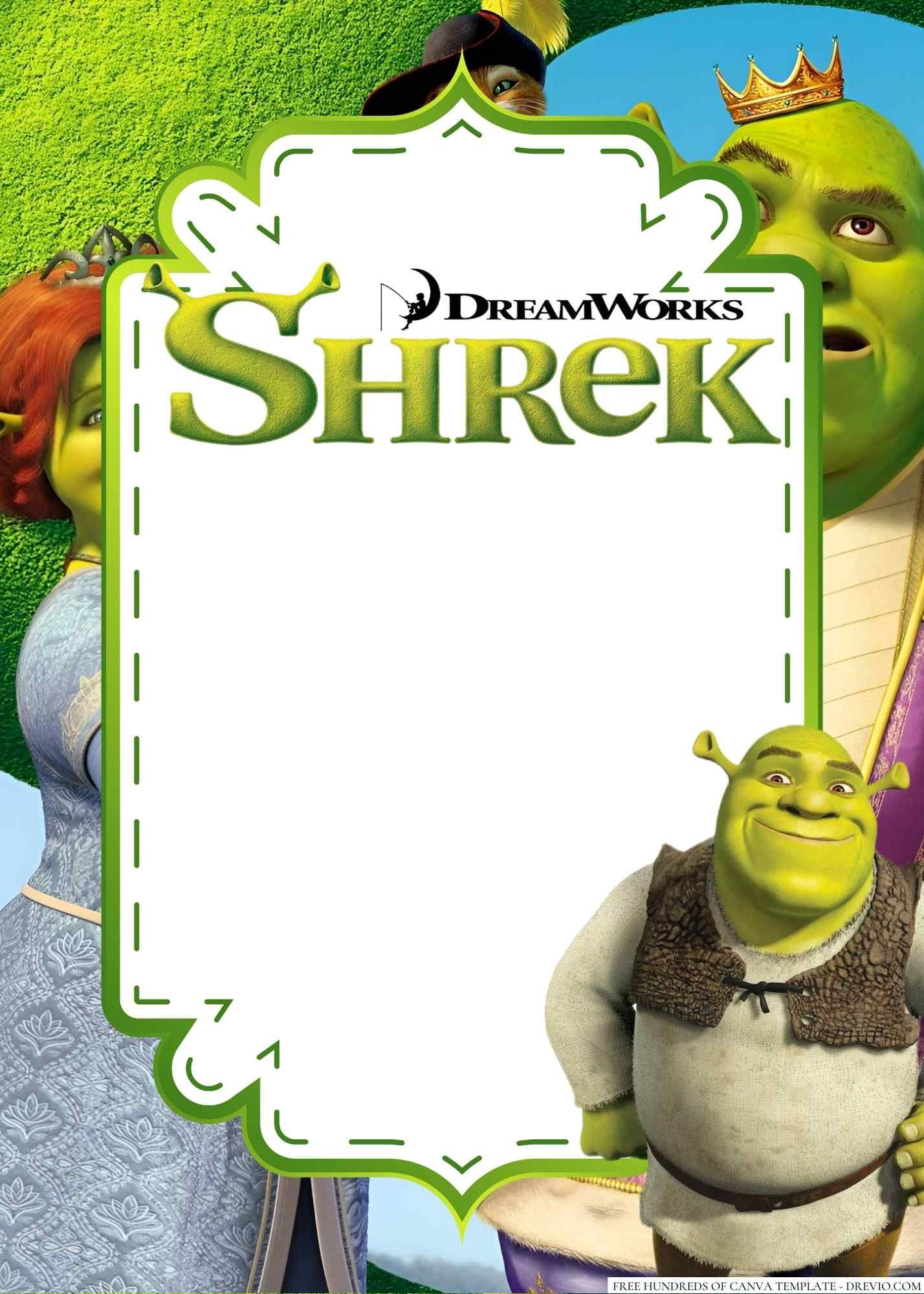 Free Shrek Birthday Invitation Templates Check More At Https://Www with Free Printable Shrek Invitations