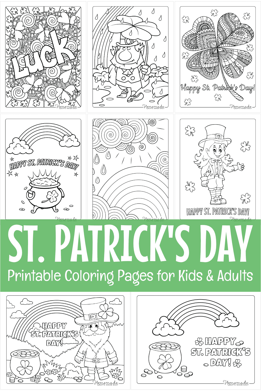 Free St Patrick&amp;#039;S Day Coloring Pages For Kids &amp;amp; Adults throughout St Patrick&amp;amp;#039;s Day Printables Free