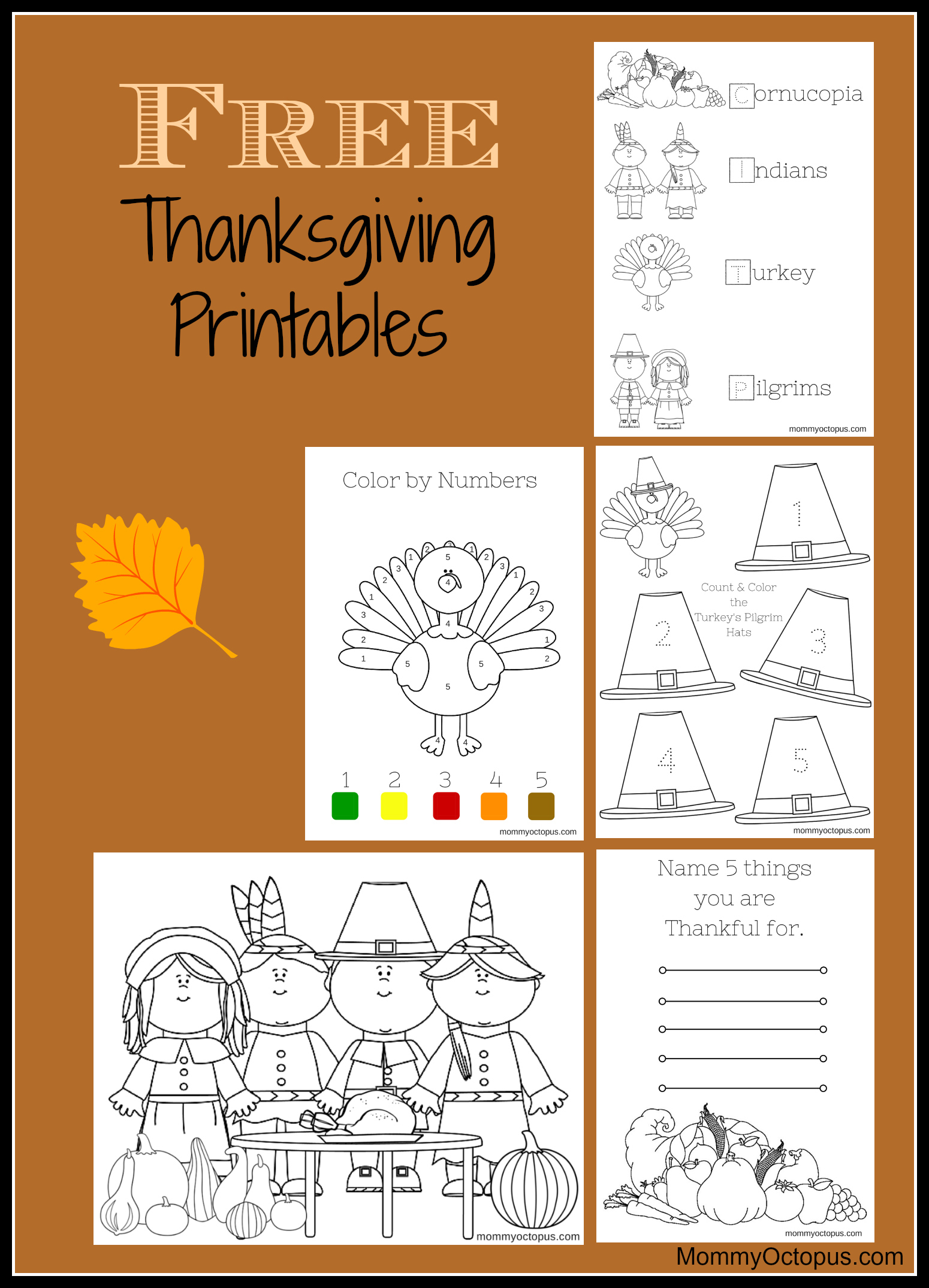 Free Thanksgiving Printable Activity Sheets! with Free Printable Thanksgiving Activities For Preschoolers